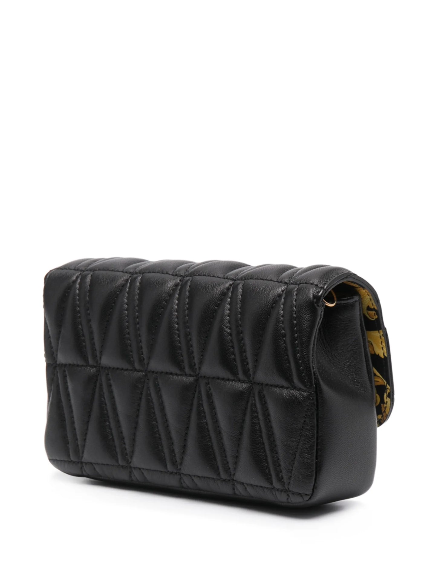 quilted logo crossbody bag