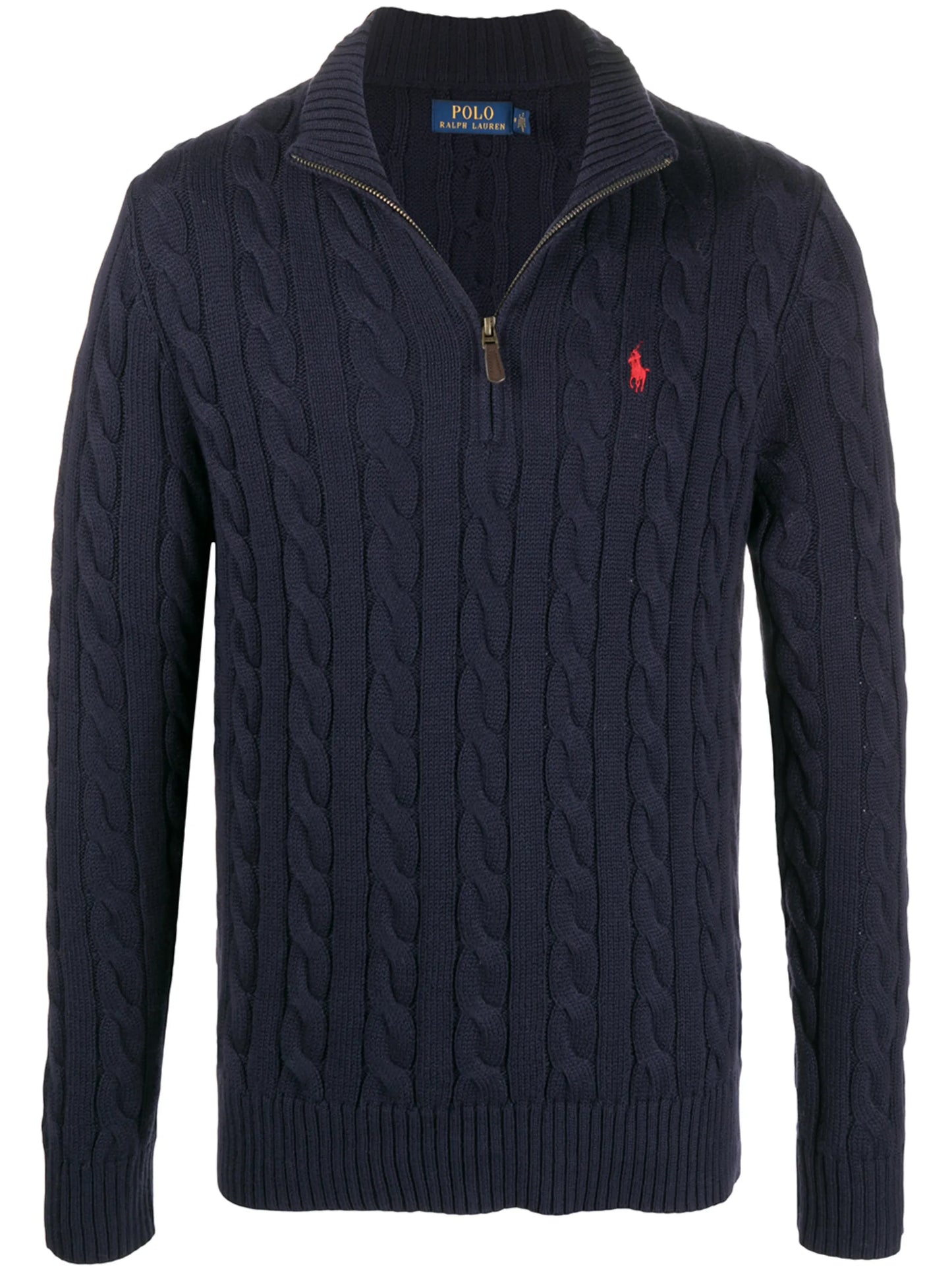 cable knit half-zip jumper