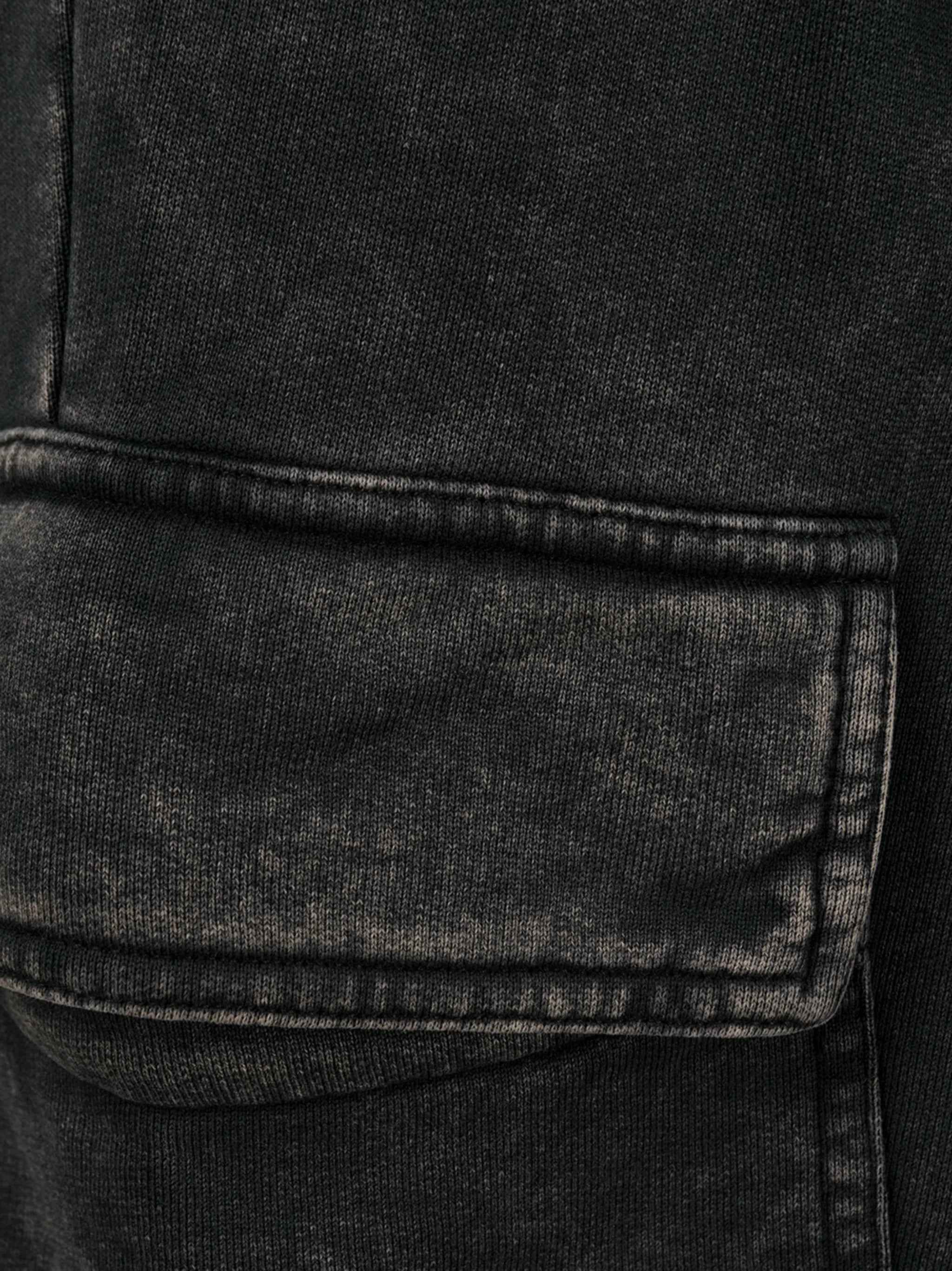 acid-wash cargo track pants