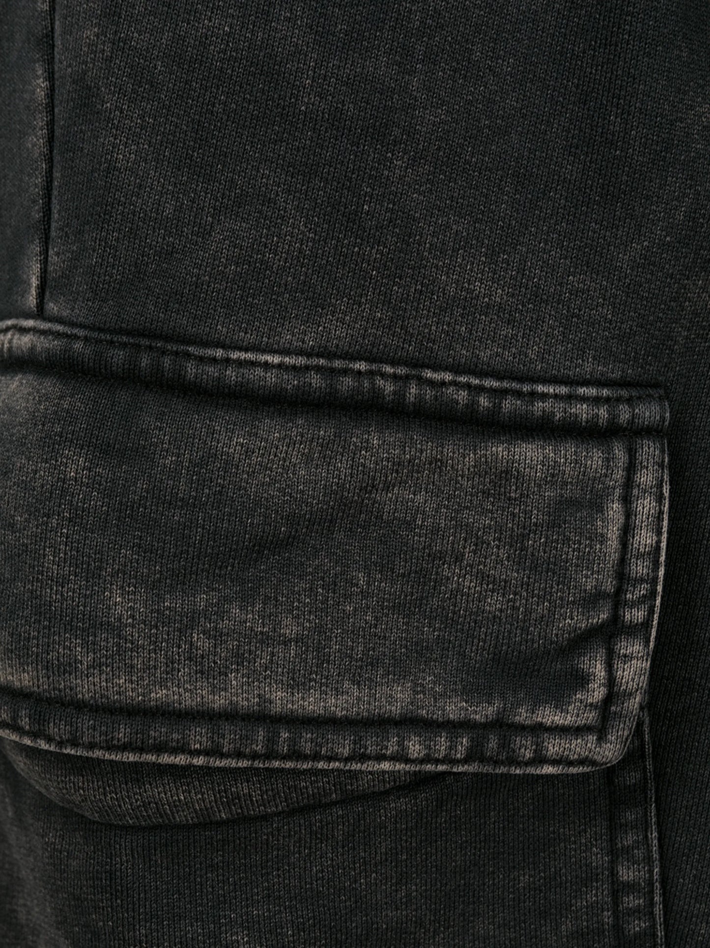 acid-wash cargo track pants