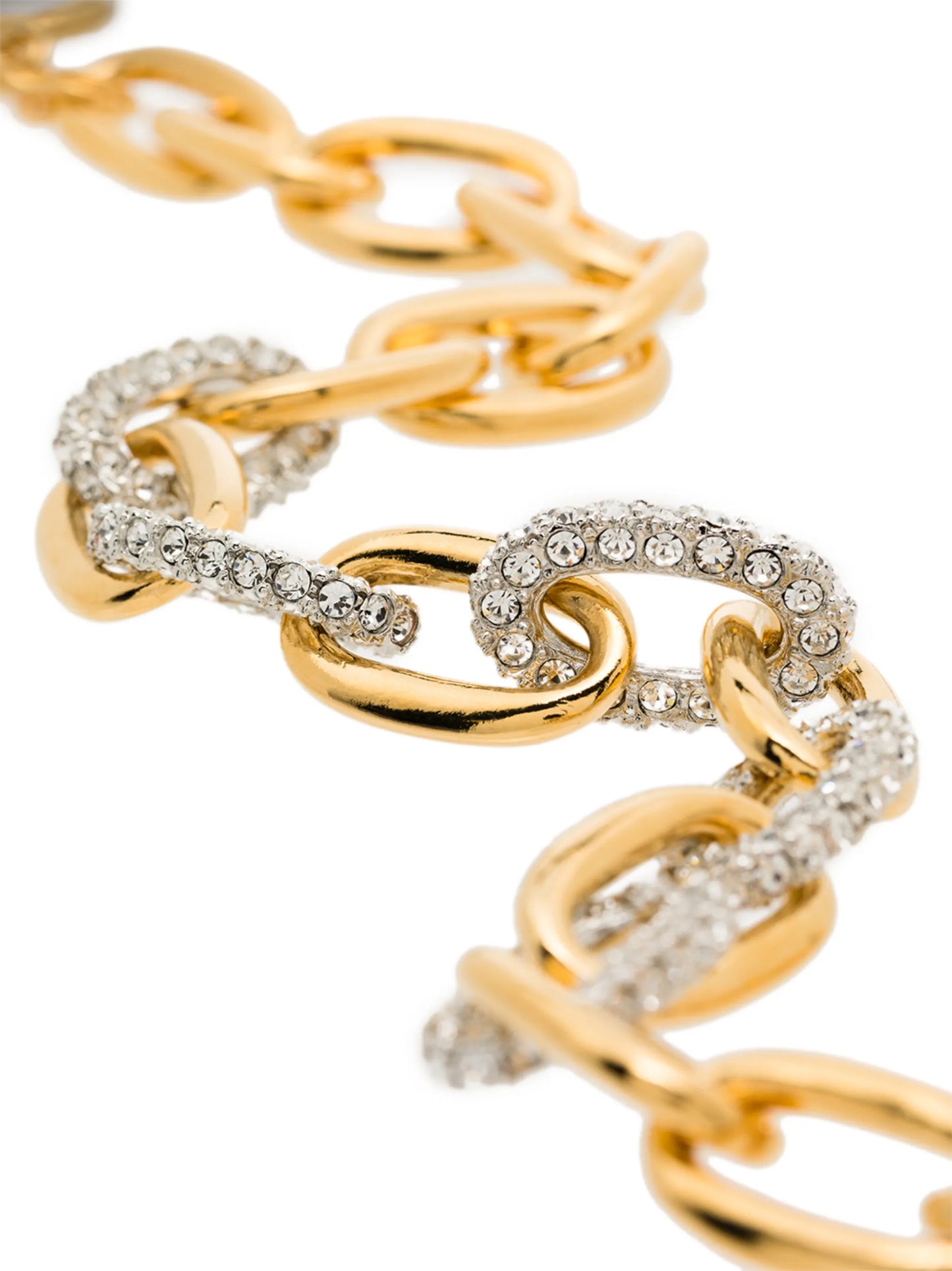 crystal-embellished chain-link necklace
