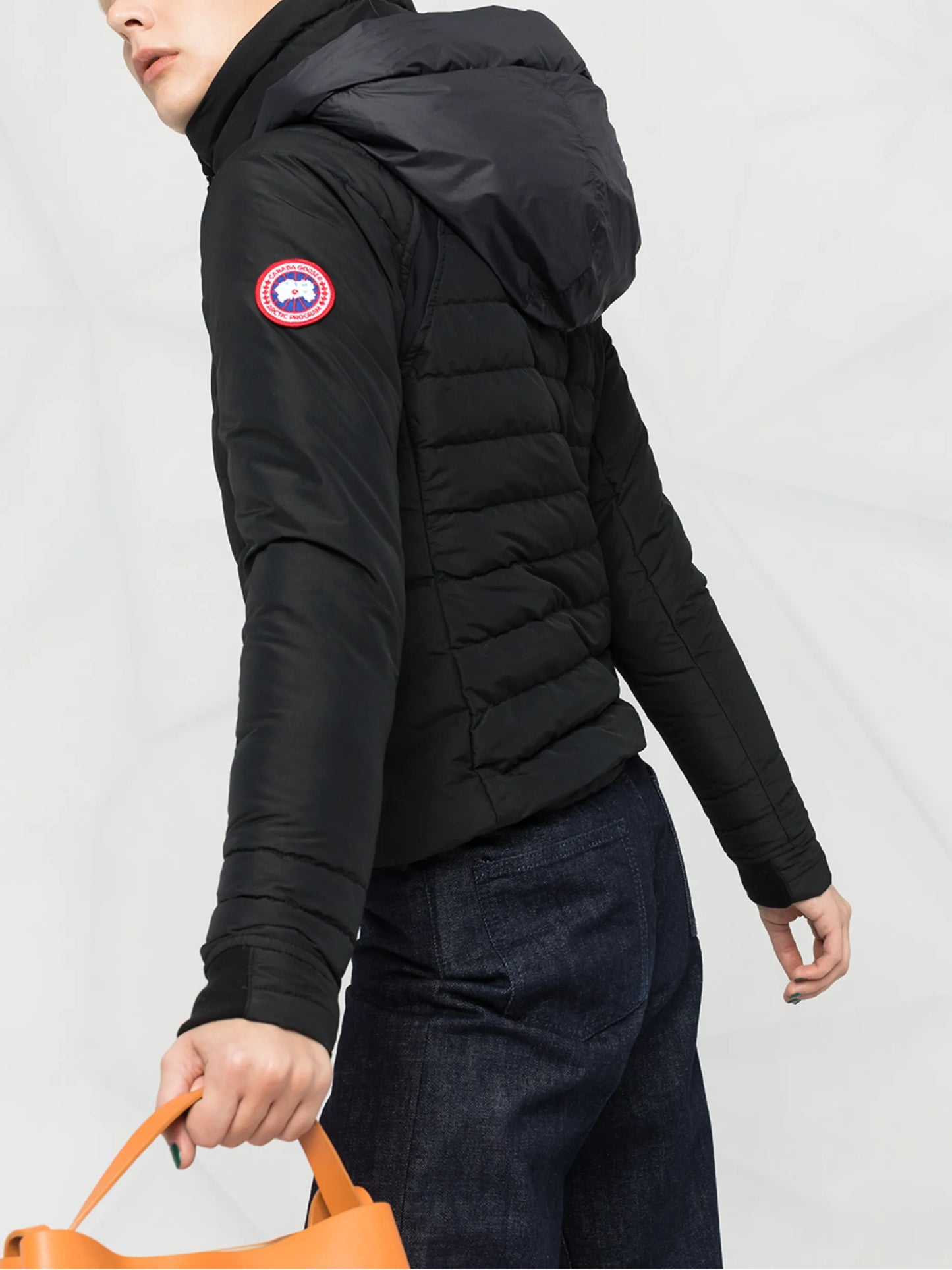 logo patch padded jacket