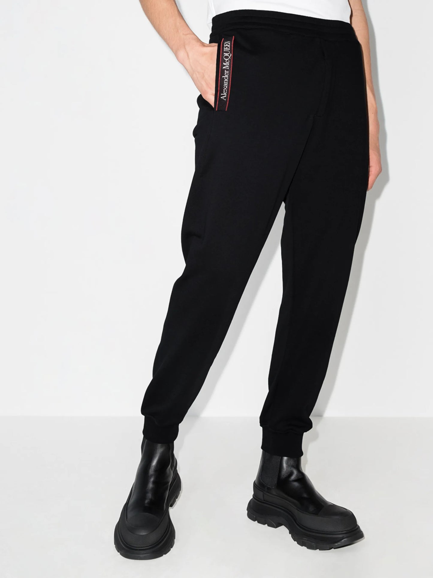 logo-tape straight-leg track pants