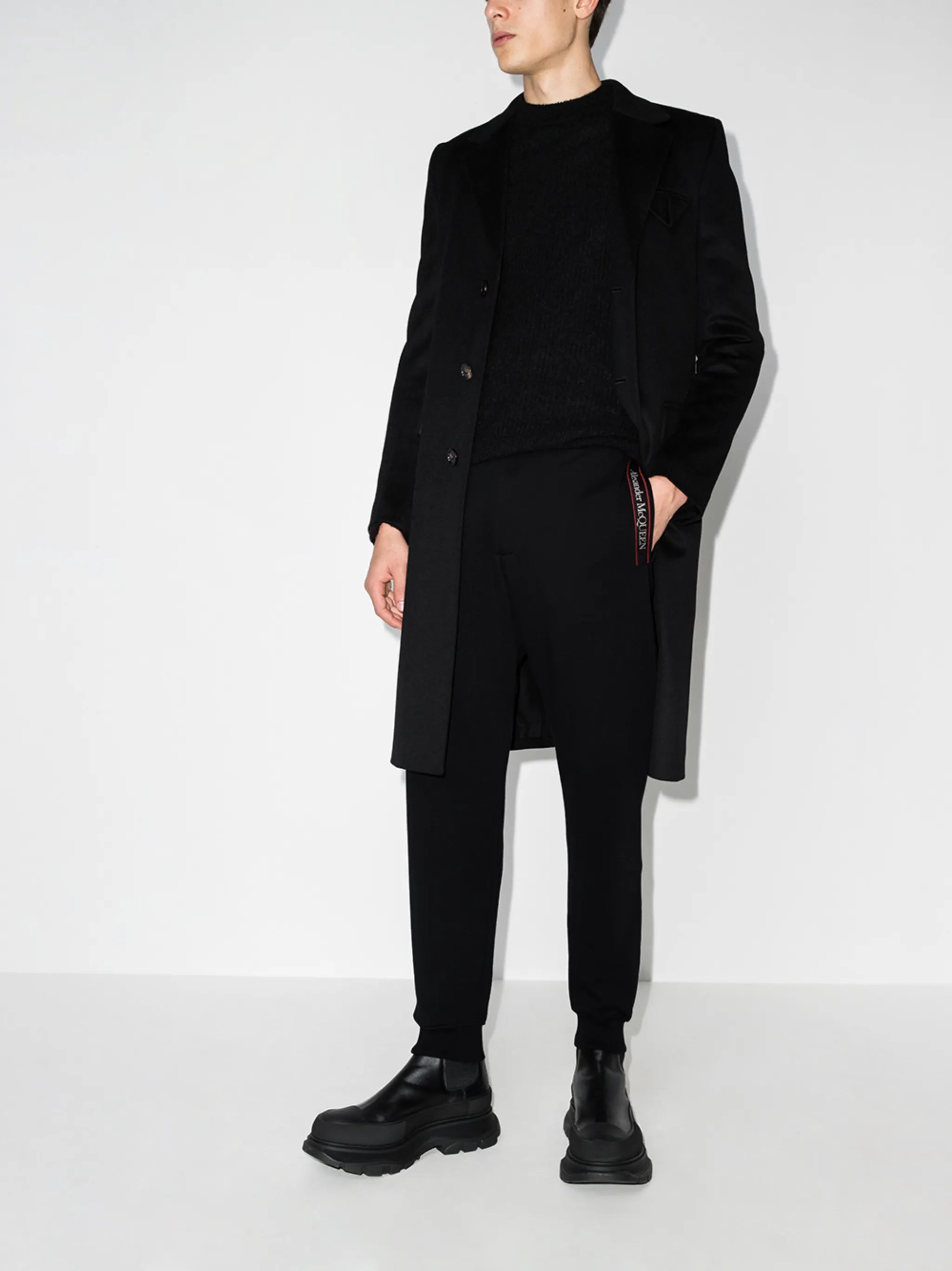 logo-tape straight-leg track pants
