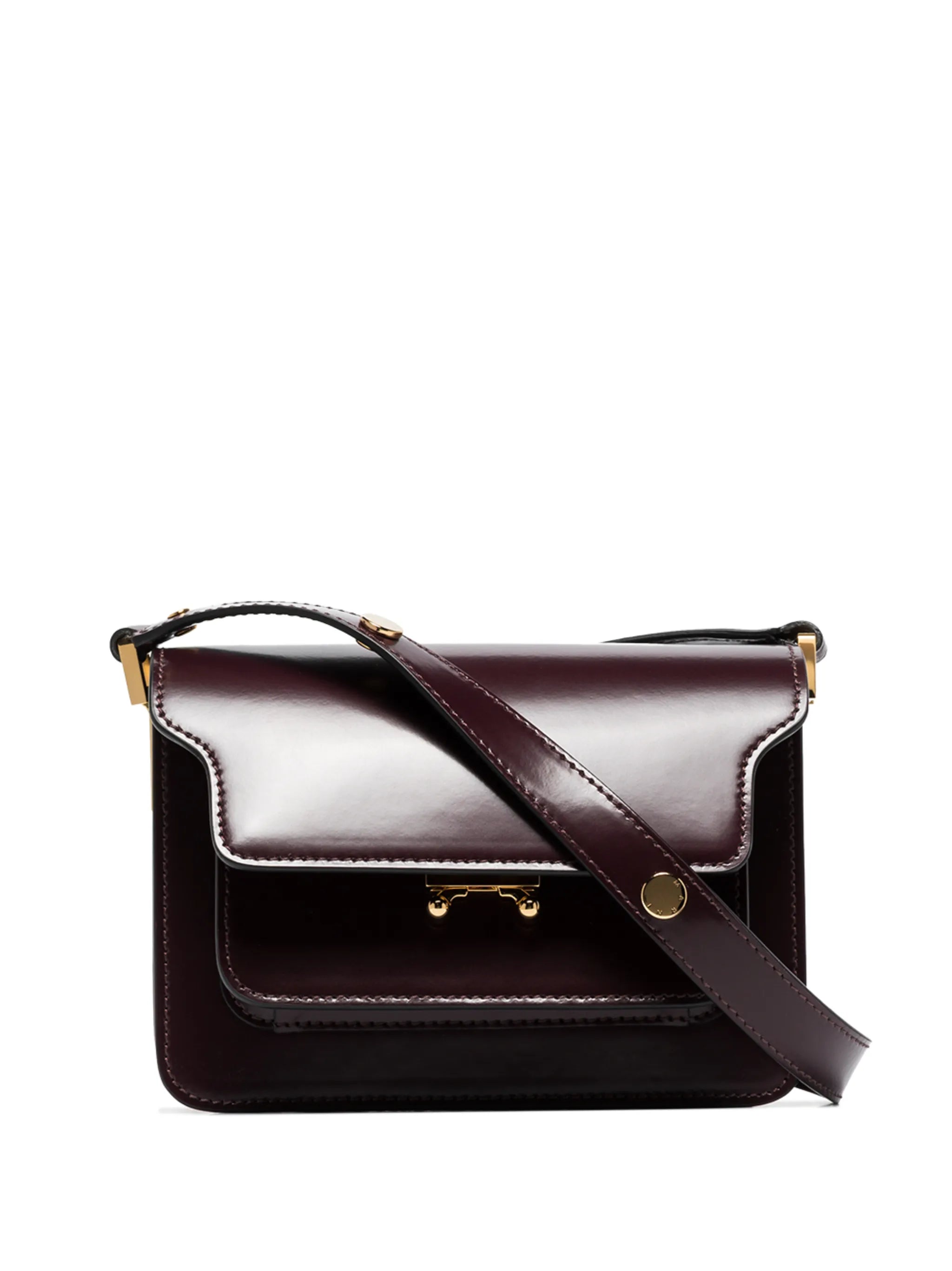 Trunk leather shoulder bag