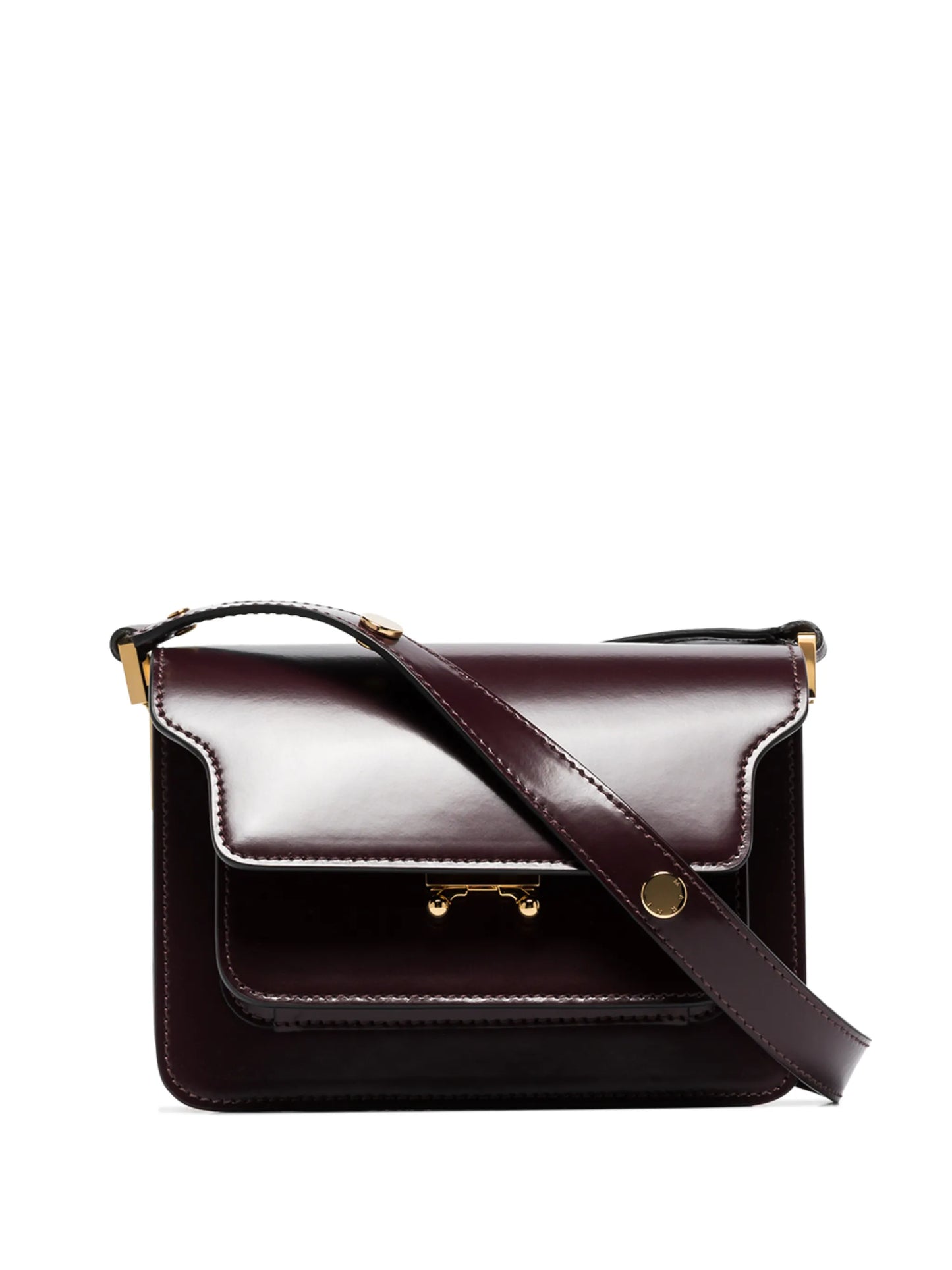 Trunk leather shoulder bag