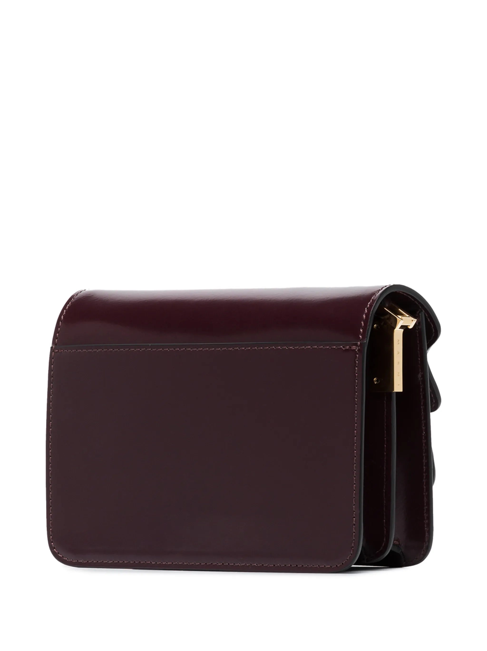 Trunk leather shoulder bag