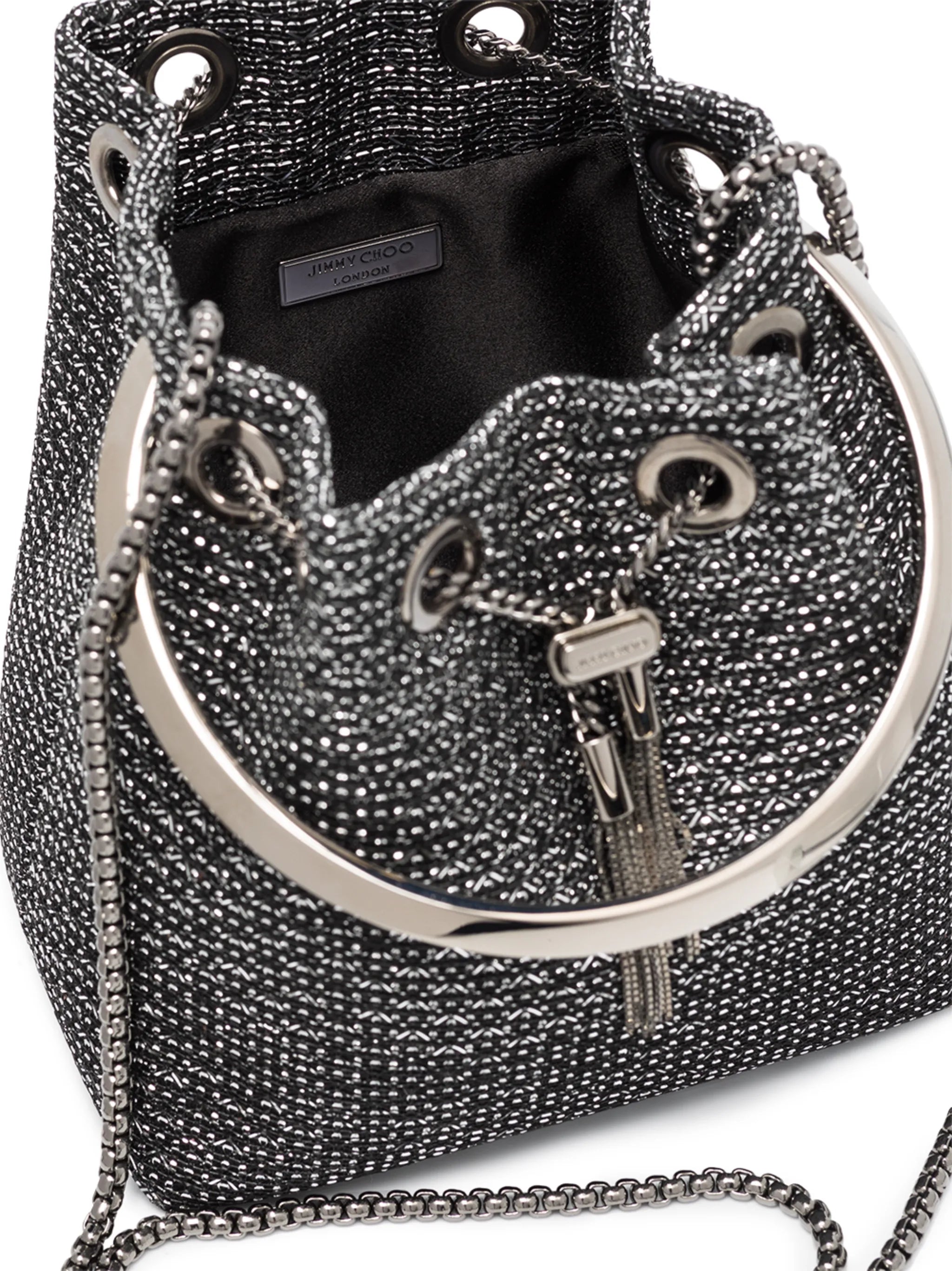metallic Bon Bon mini bucket bag