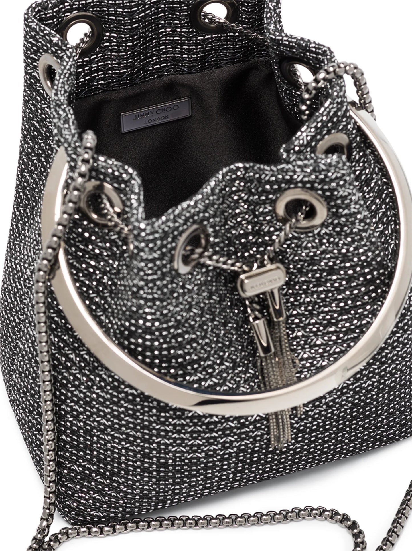 metallic Bon Bon mini bucket bag