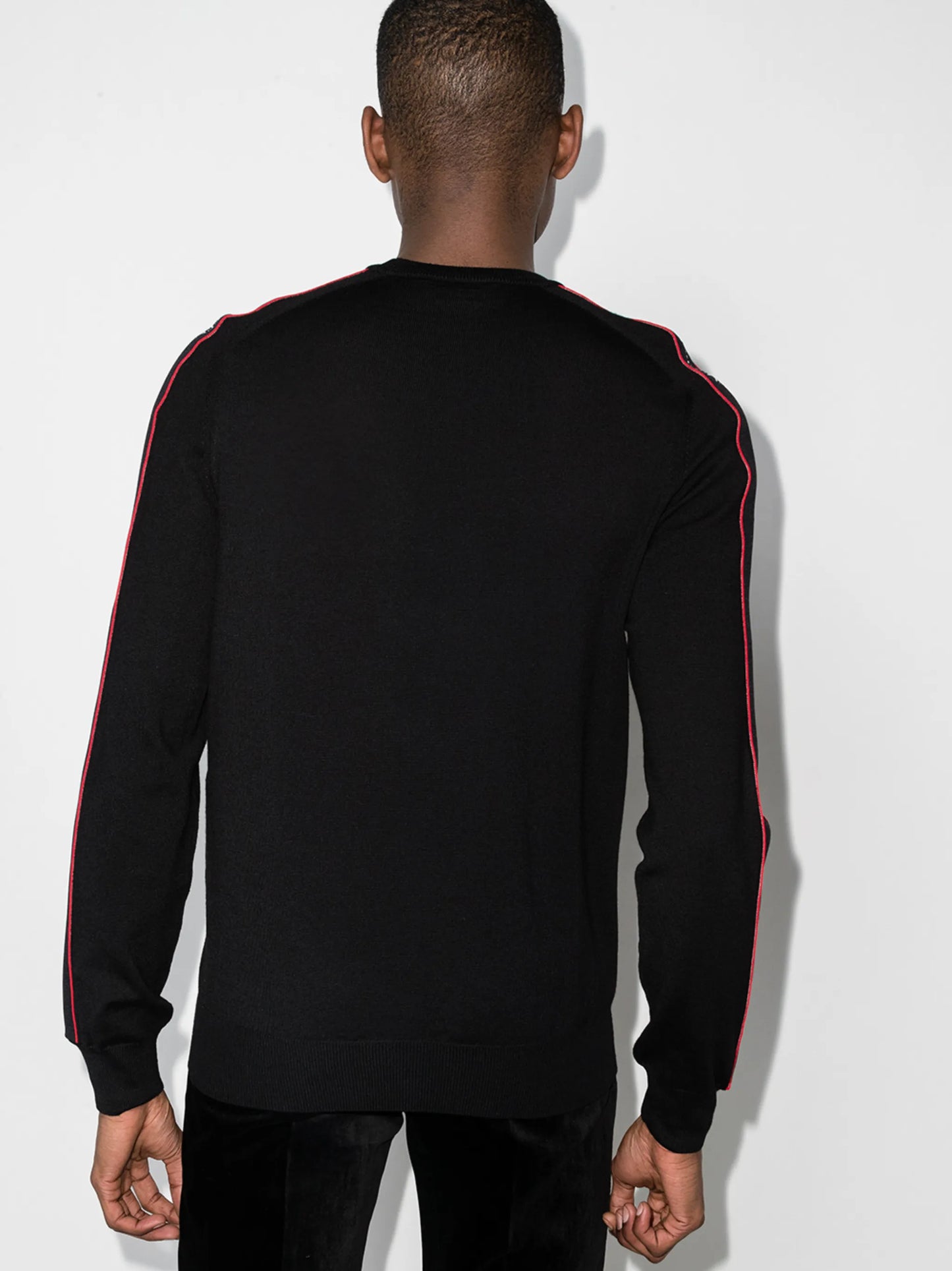 logo-tape wool jumper