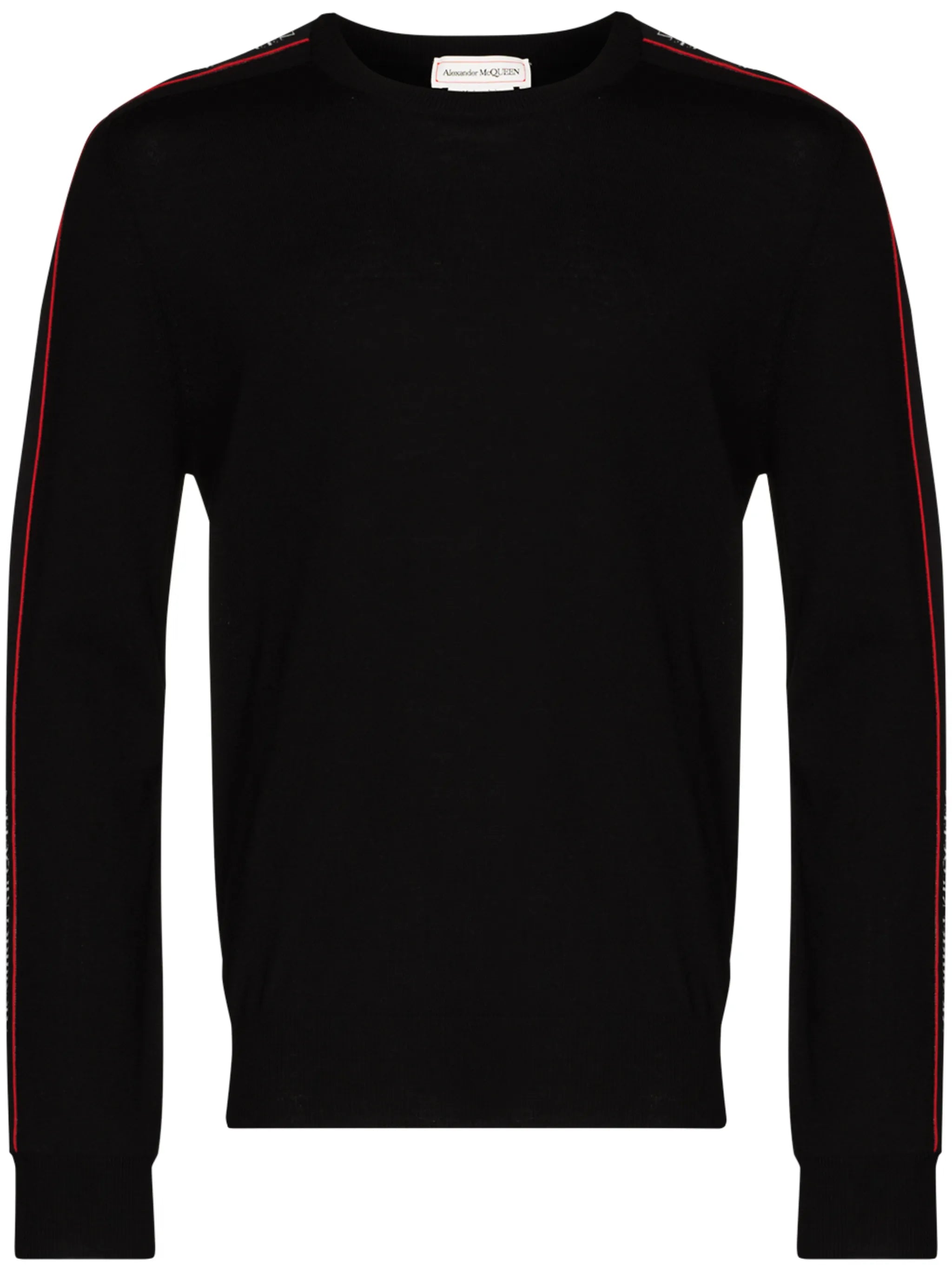 logo-tape wool jumper