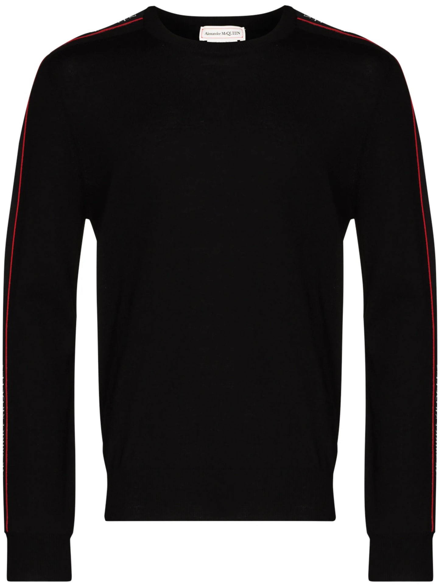logo-tape wool jumper