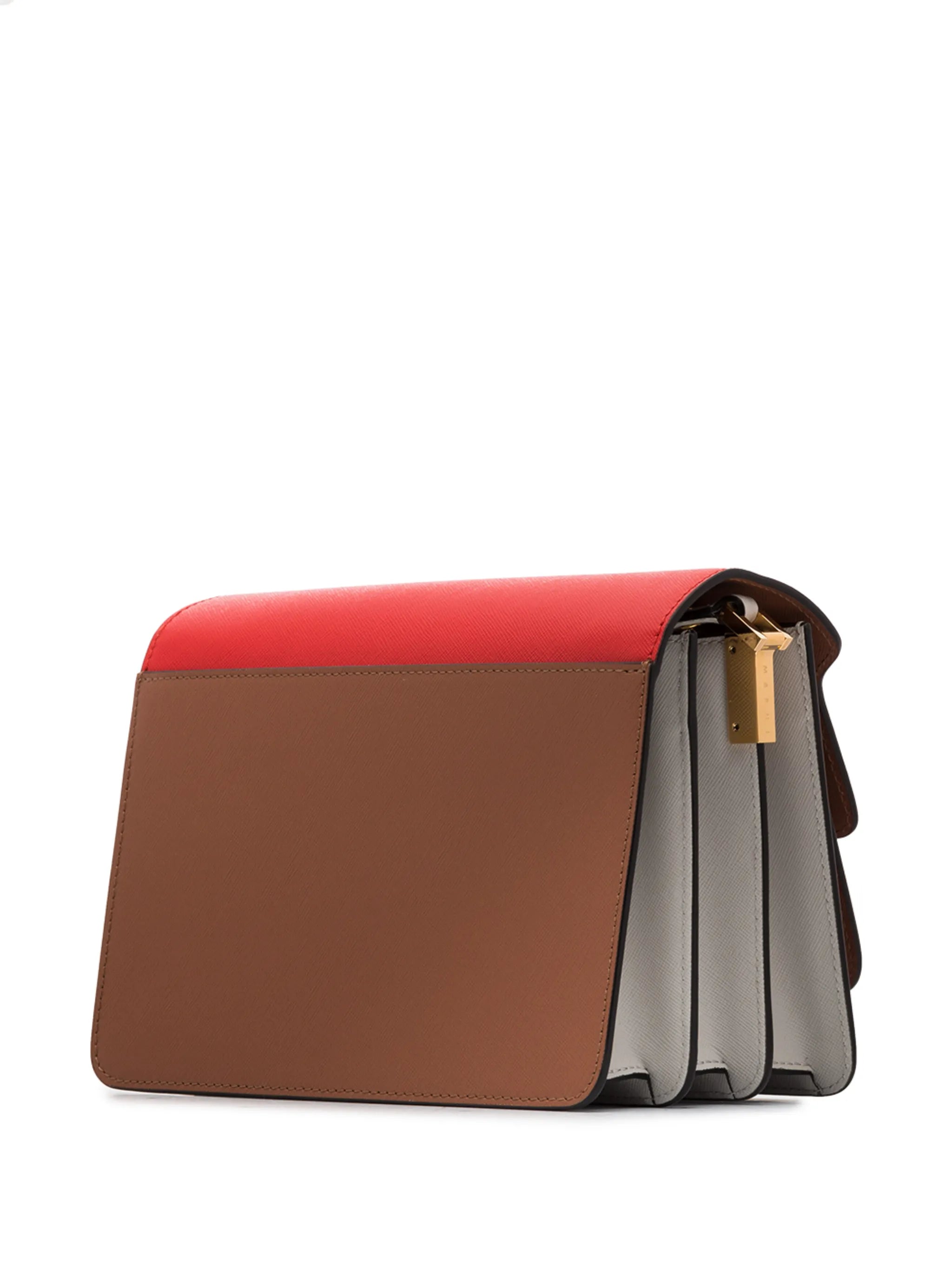 Trunk leather shoulder bag