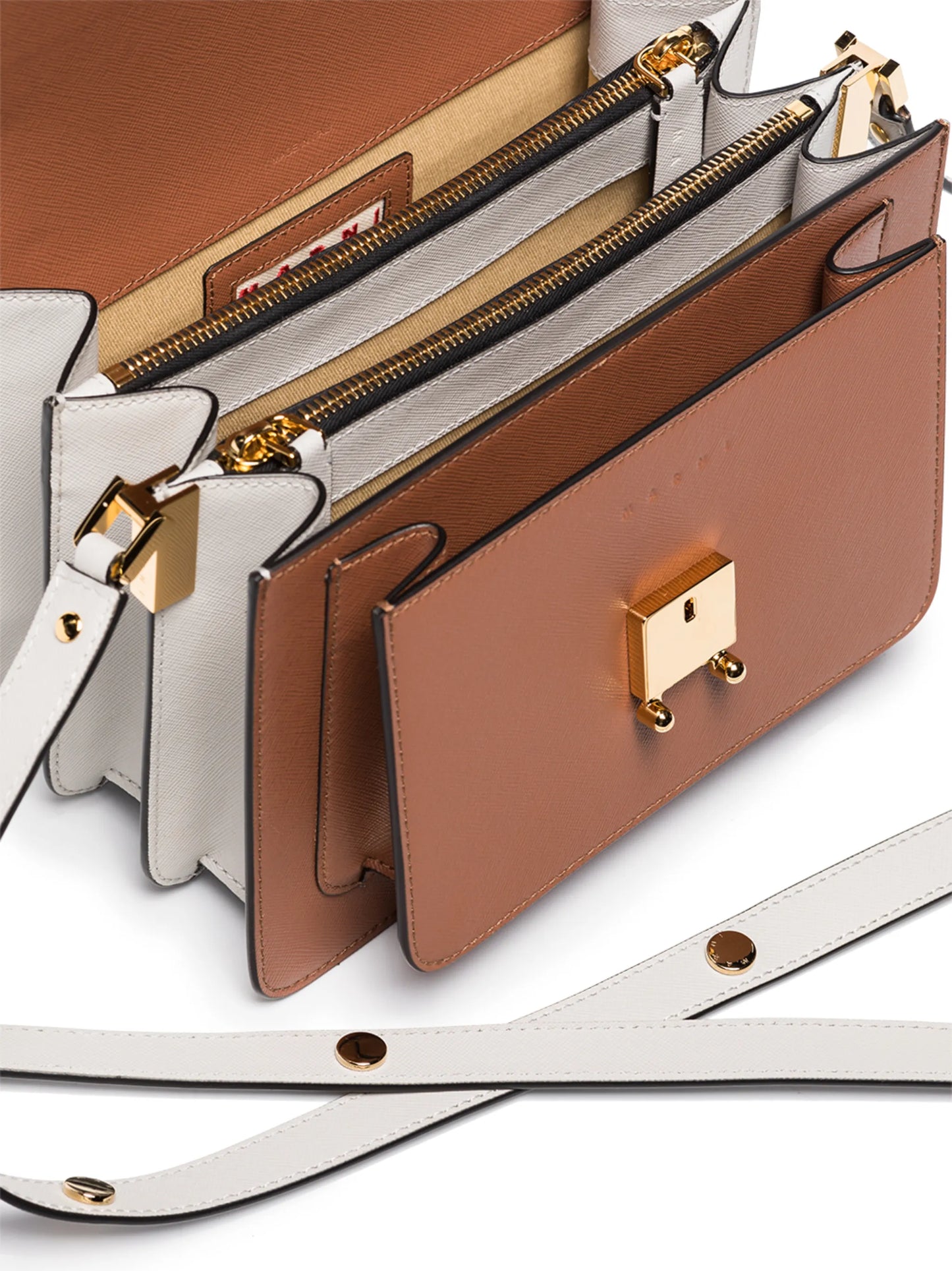 Trunk leather shoulder bag