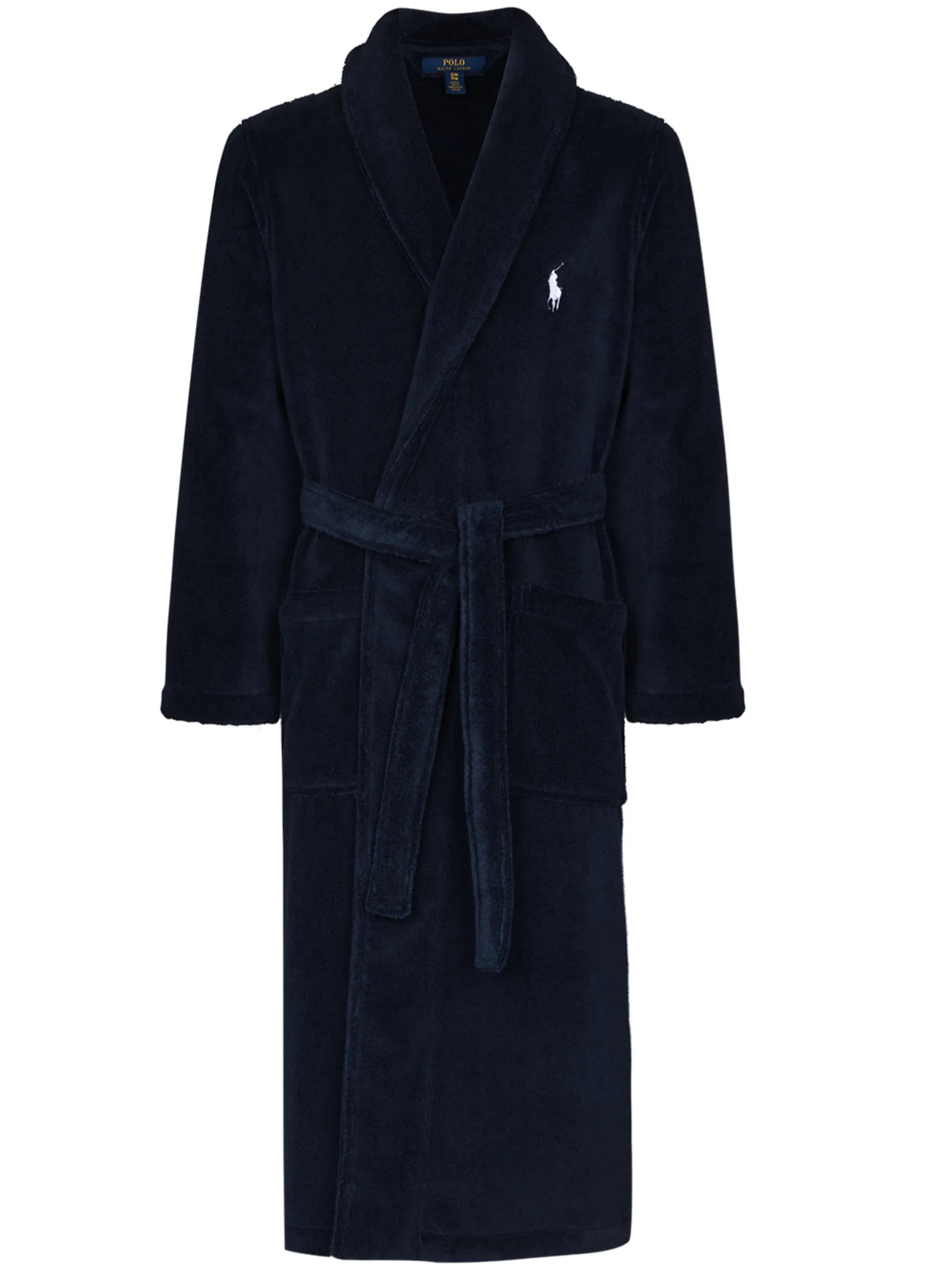 logo-embroidered cotton robe