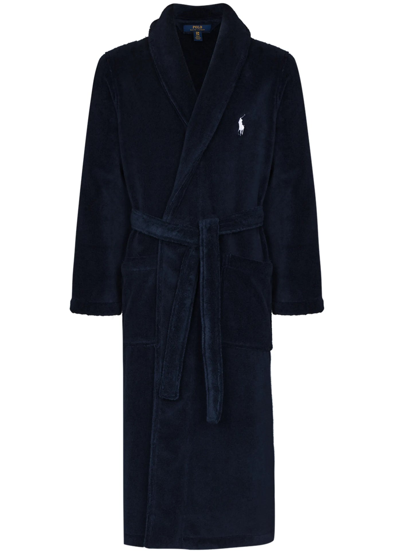 logo-embroidered cotton robe