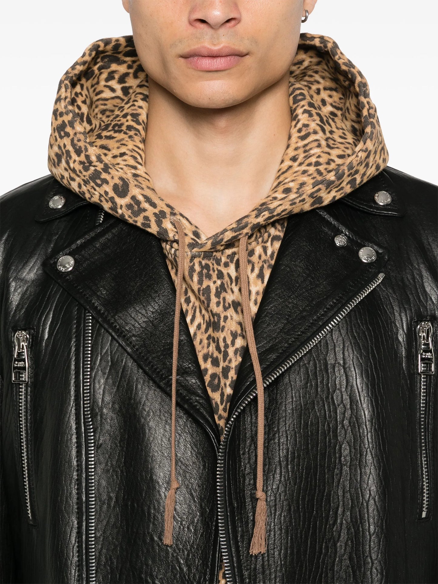 leather biker jacket