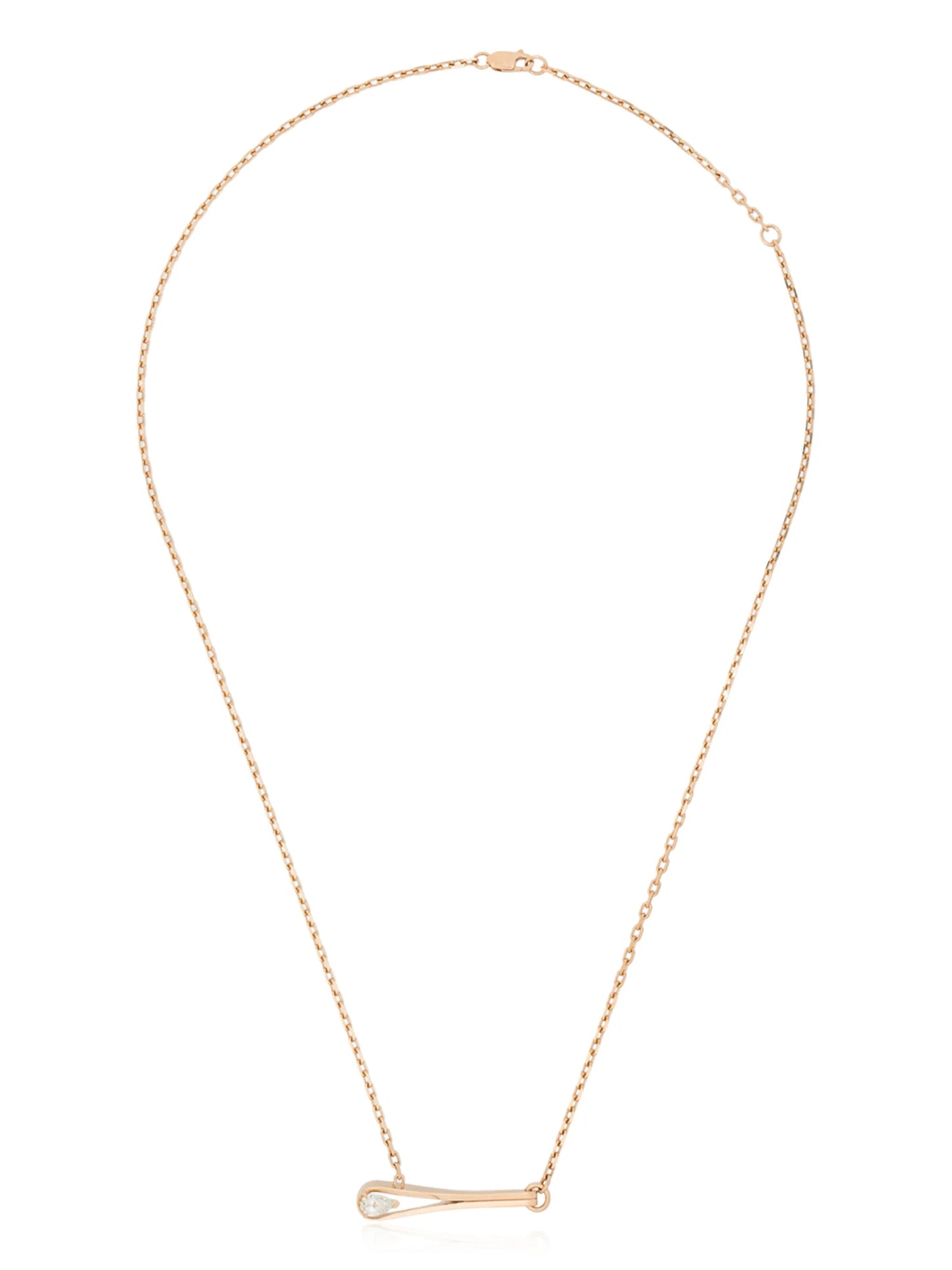 18kt rose gold diamond pendant necklace