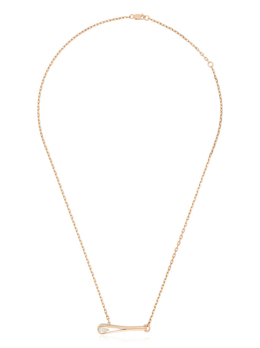 18kt rose gold diamond pendant necklace
