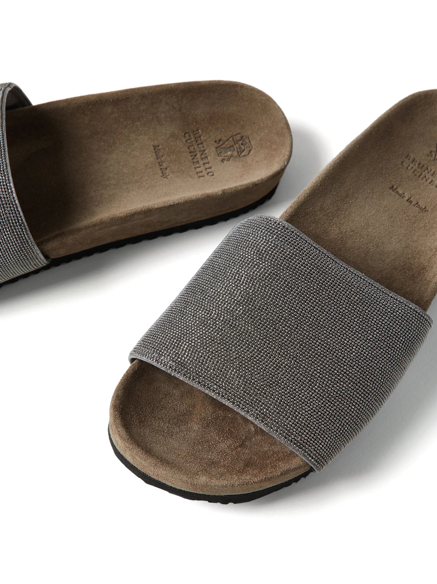 monili-embroidered band slides
