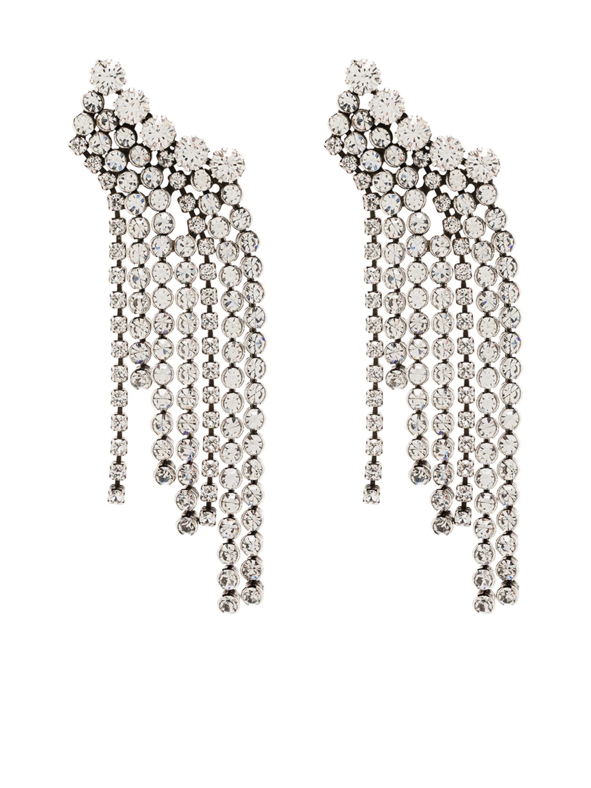 crystal-embellished drop earrings