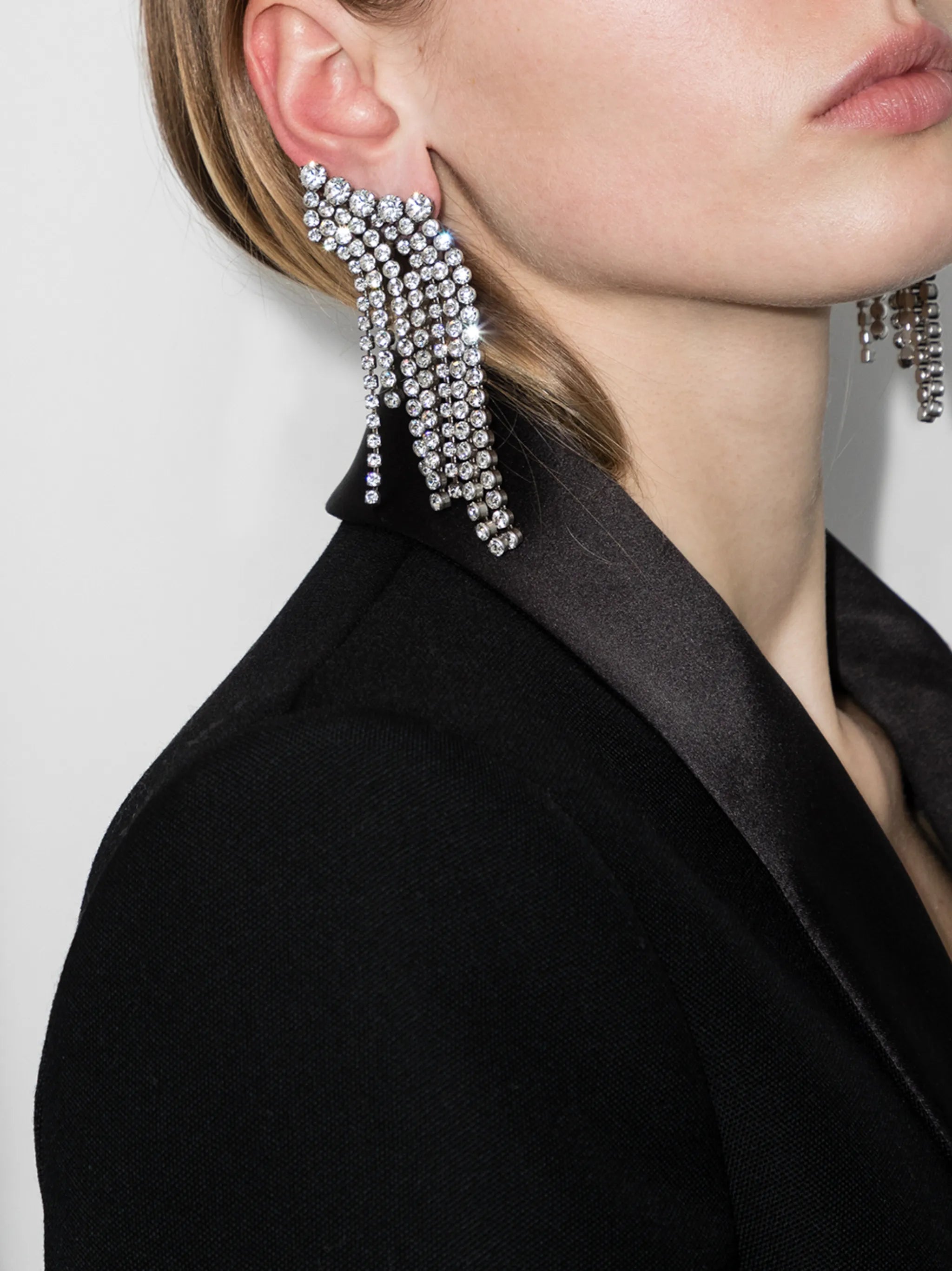 crystal-embellished drop earrings