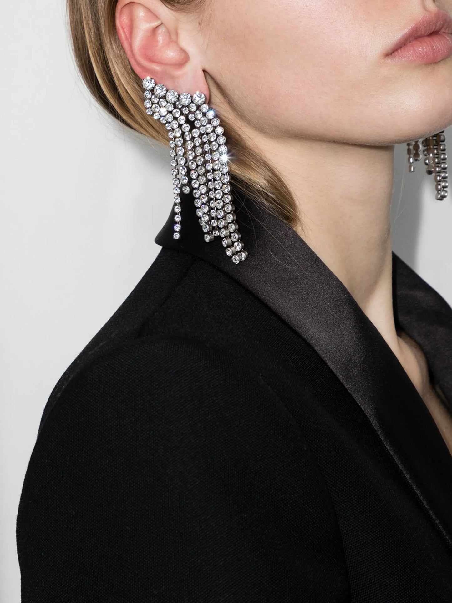 crystal-embellished drop earrings