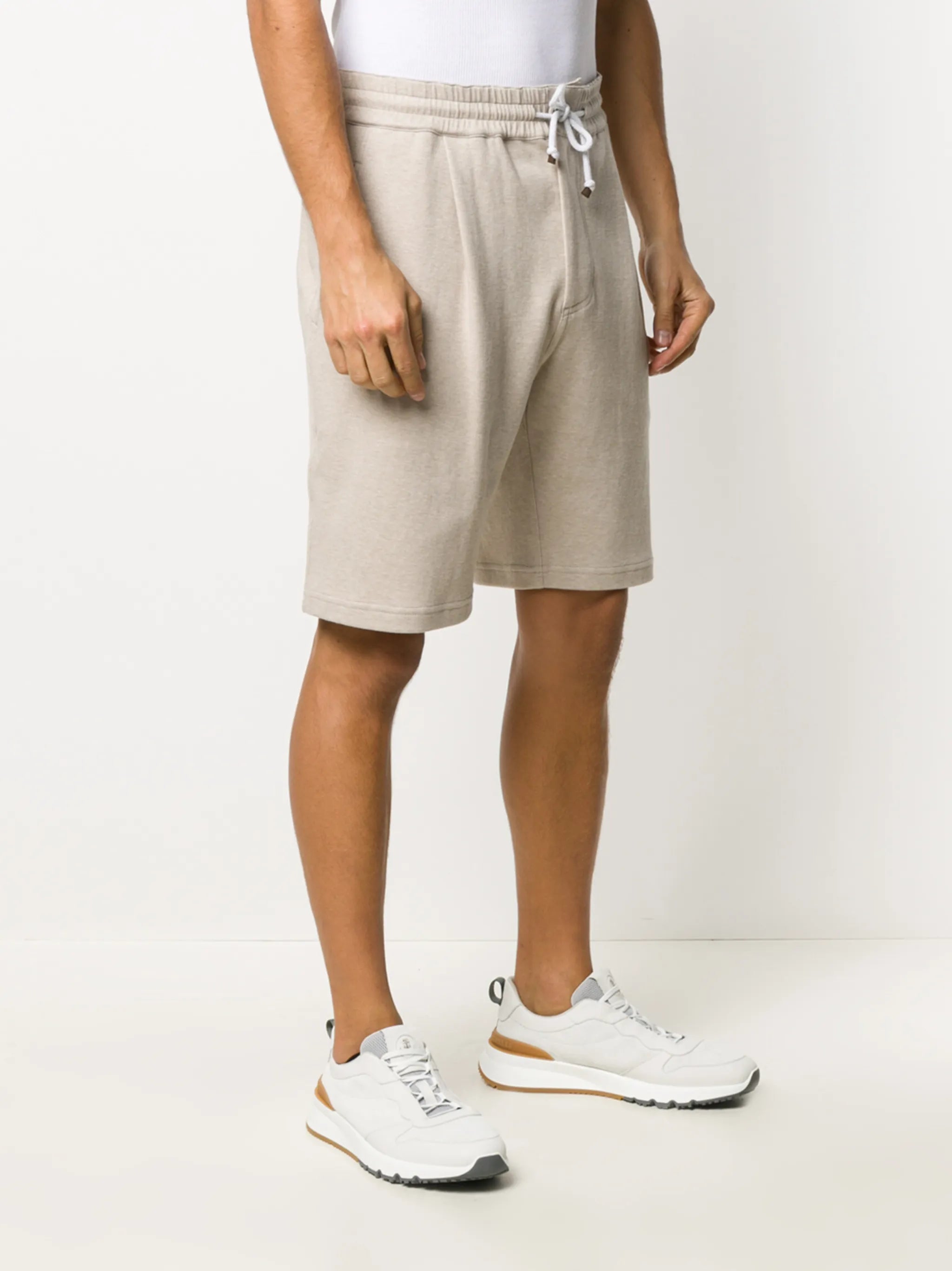 drawstring track shorts