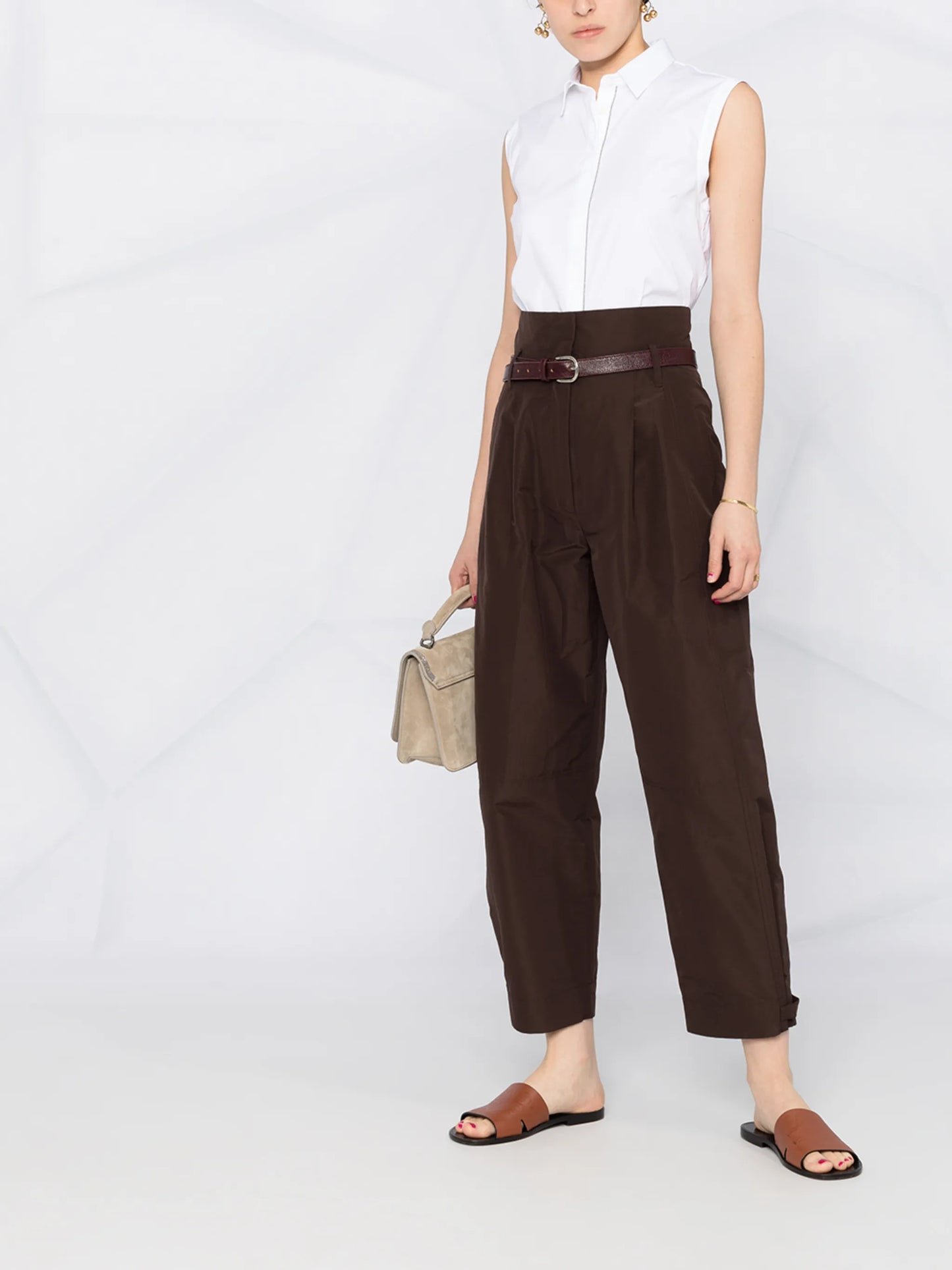 sleeveless button-down shirt