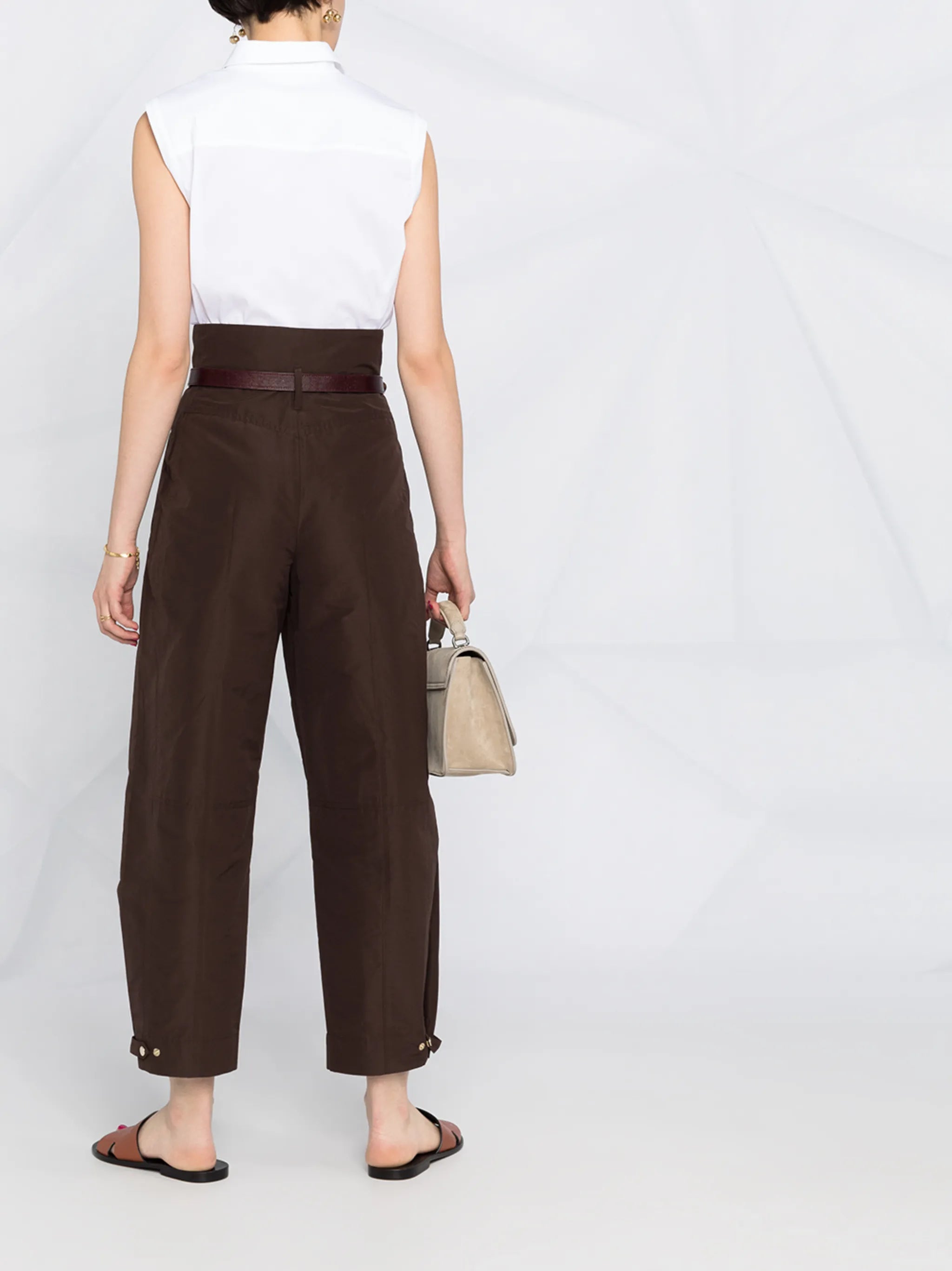 sleeveless button-down shirt