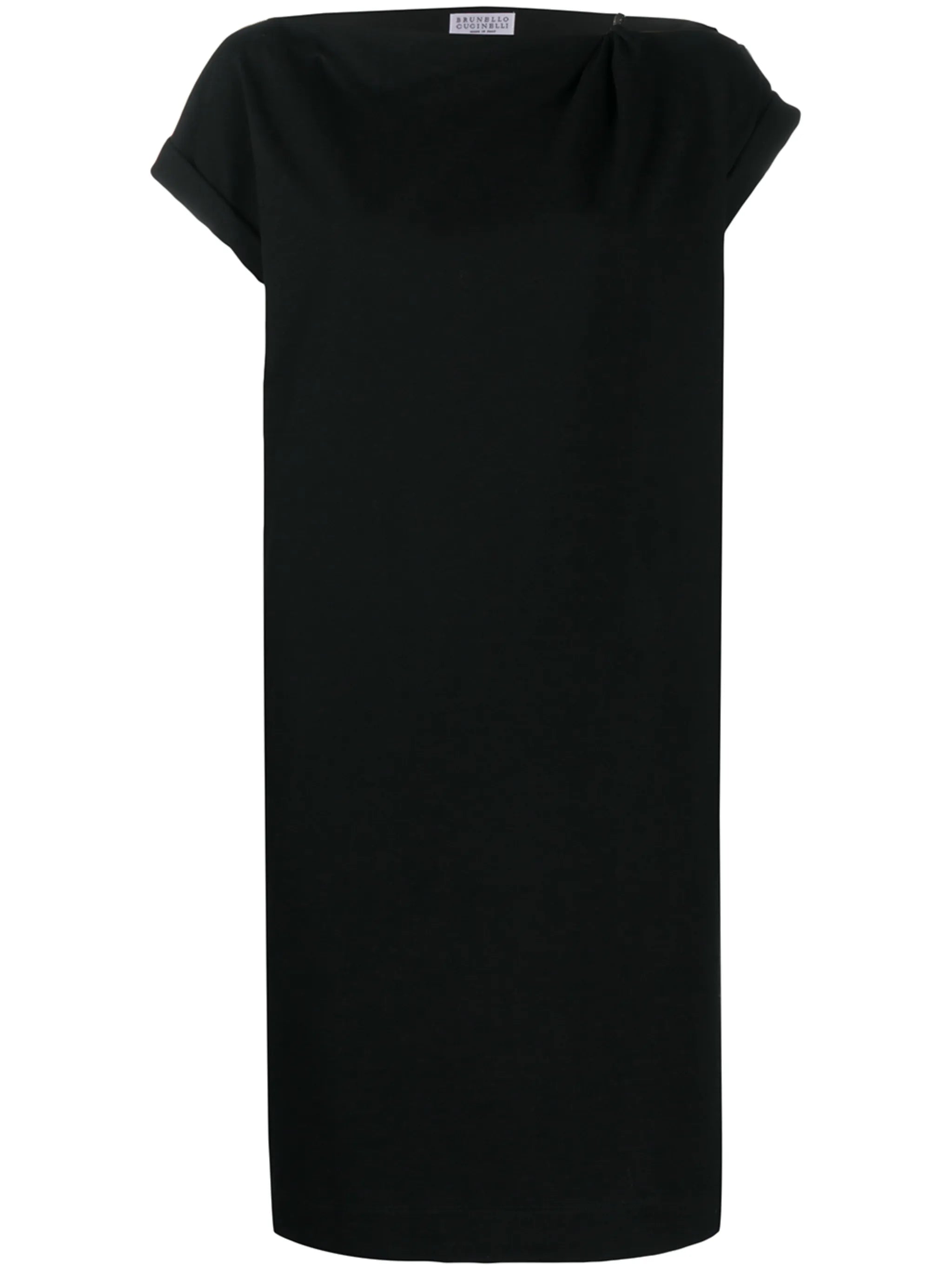 slash neck T-shirt dress