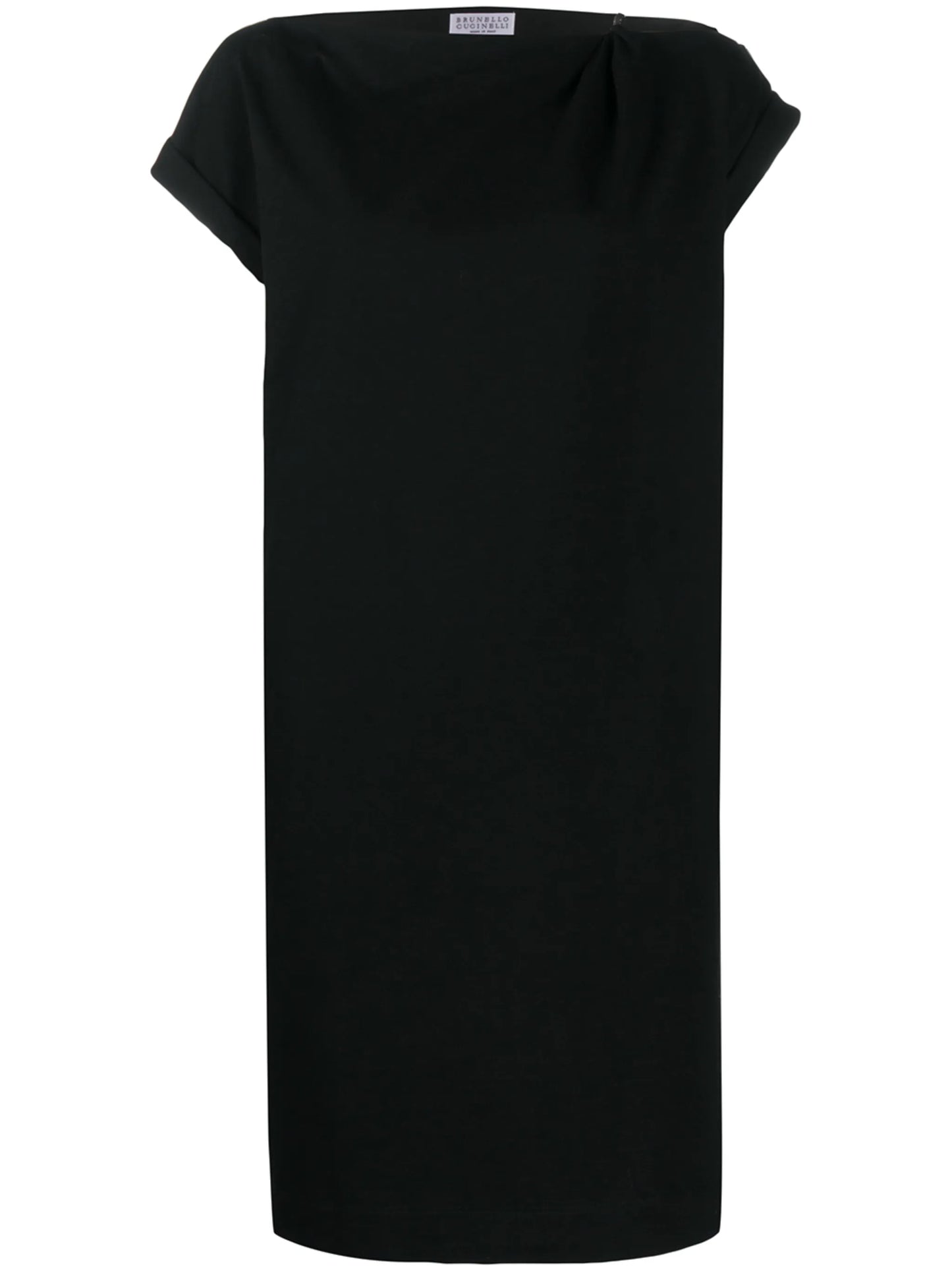 slash neck T-shirt dress