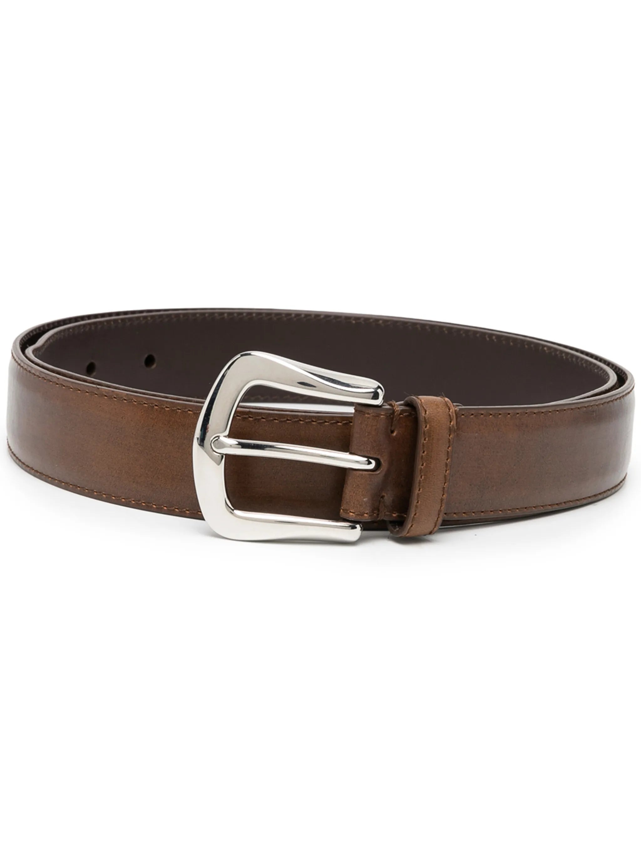 smooth-leather buckle belt