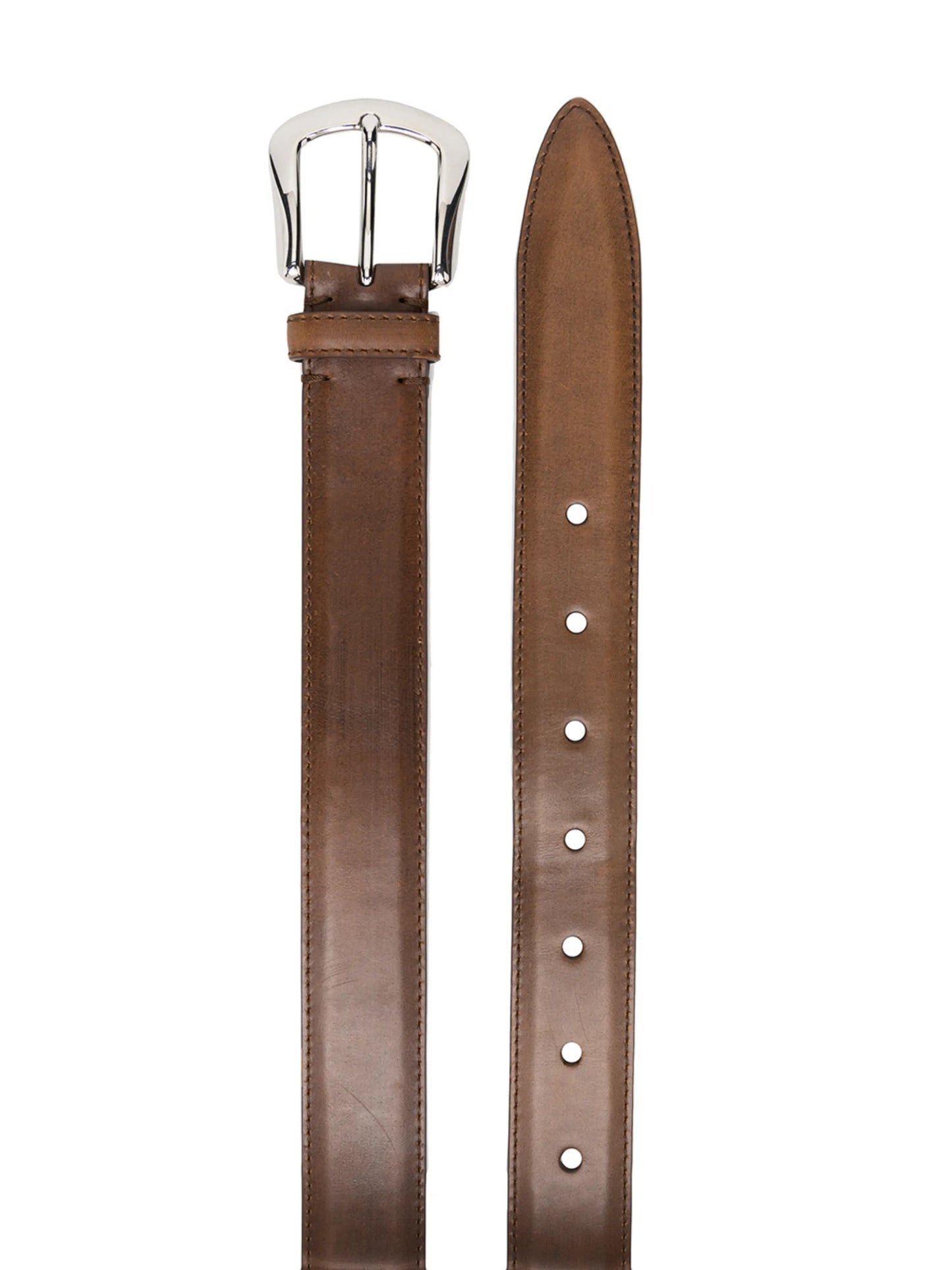 smooth-leather buckle belt