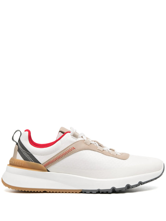 panelled low-top sneakers