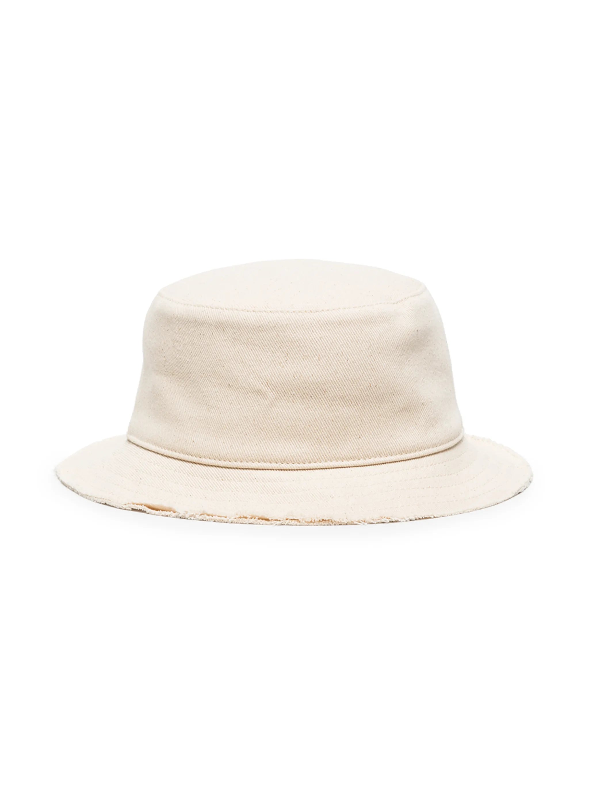 wide-brim bucket hat