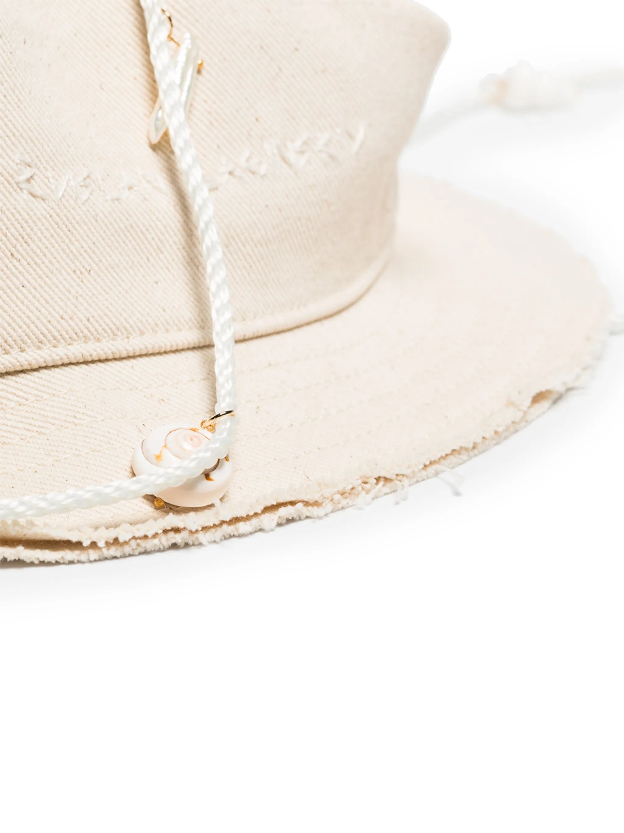 wide-brim bucket hat