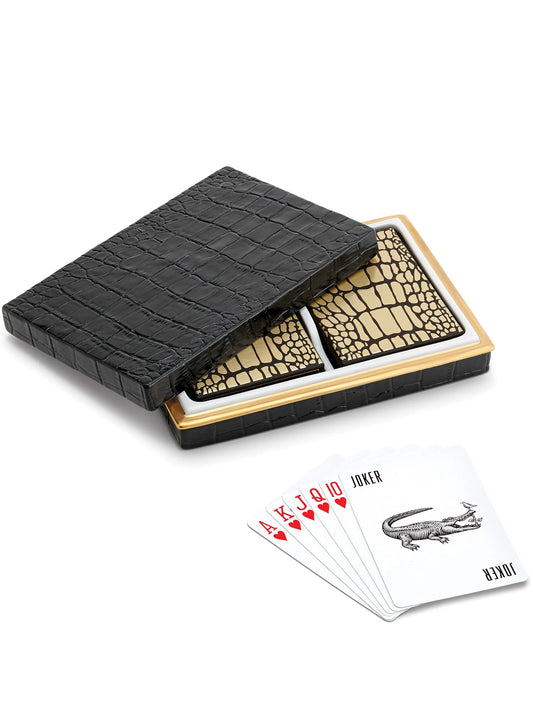 Crocodile Box playing cards set