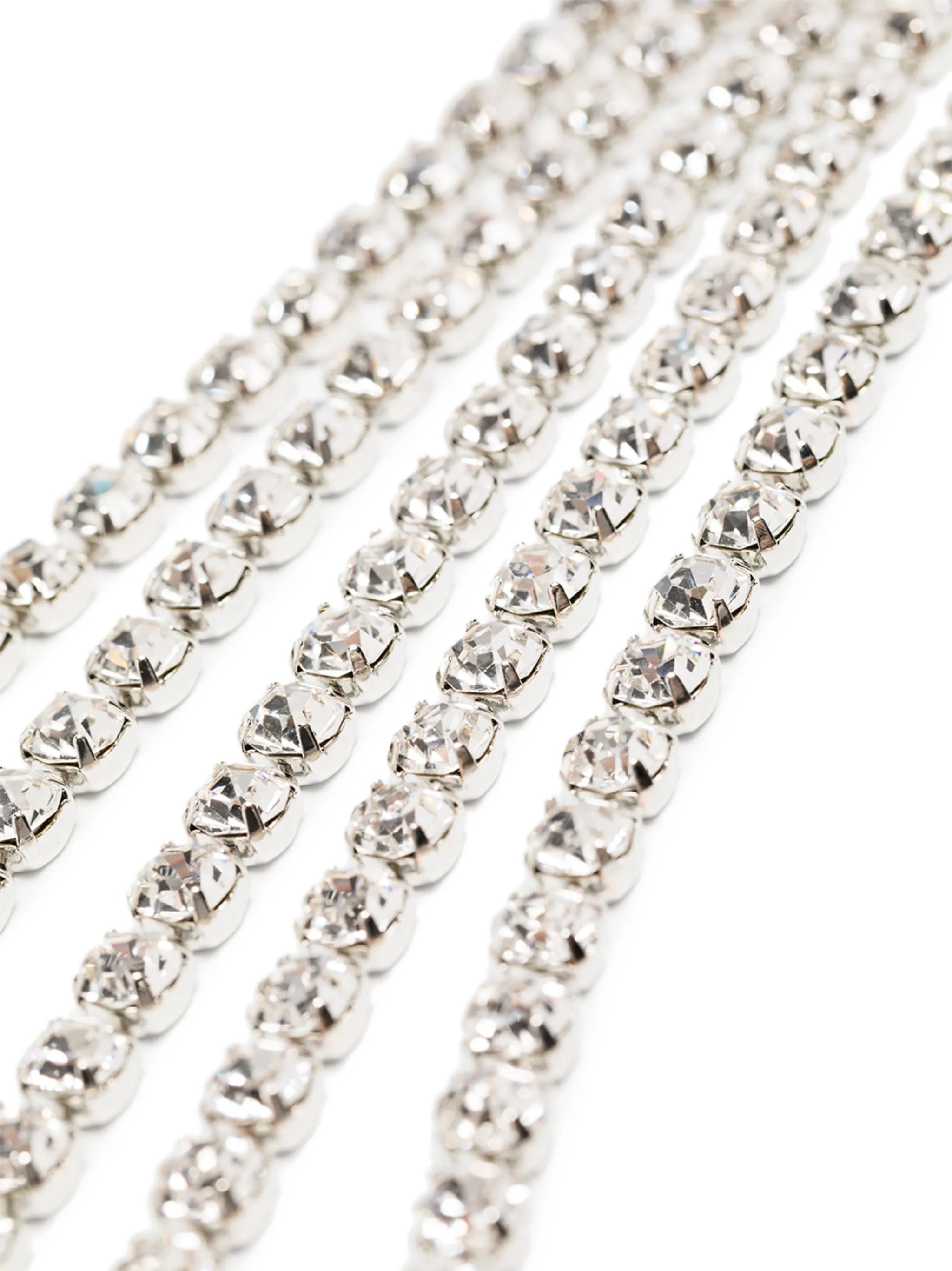 fringed crystal-embellished headpiece