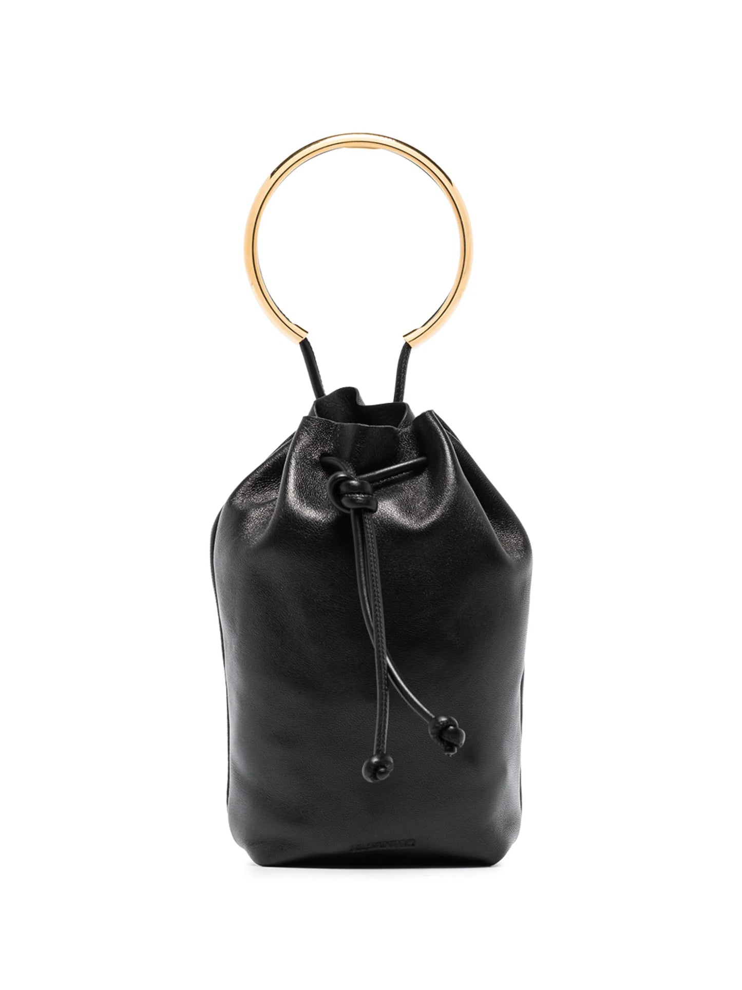 drawstring leather mini bag