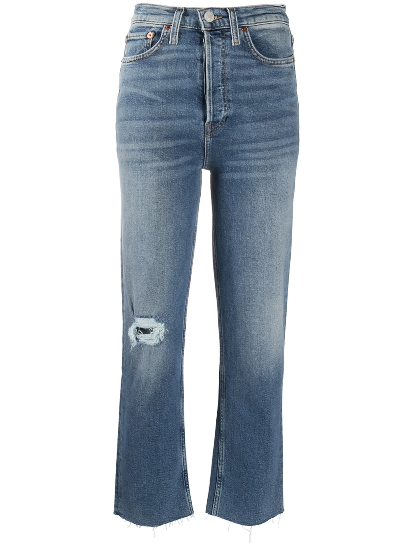 high-rise bootcut jeans