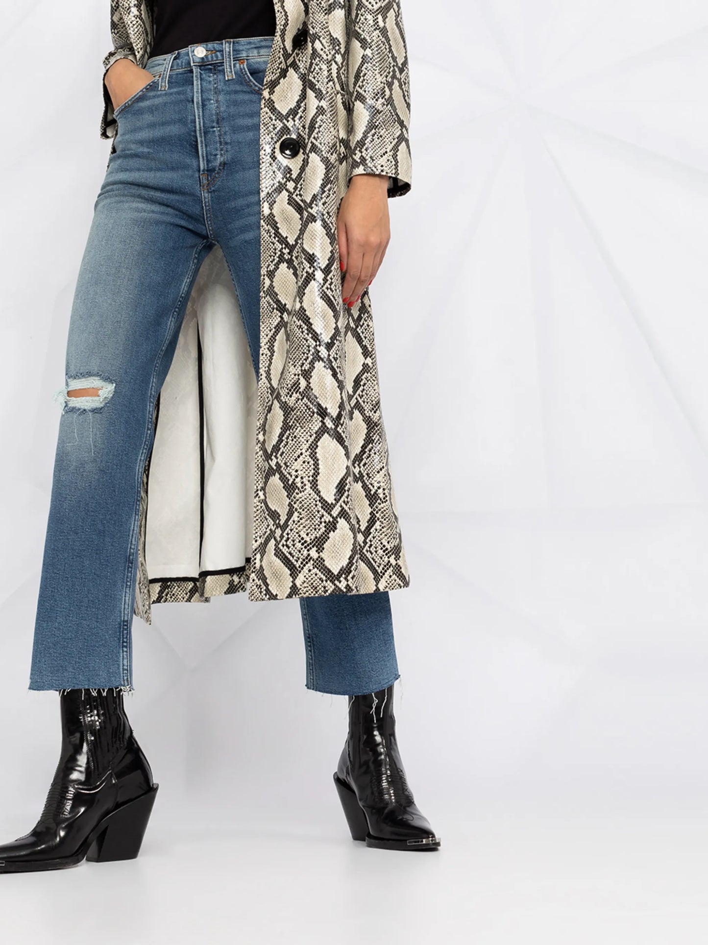high-rise bootcut jeans