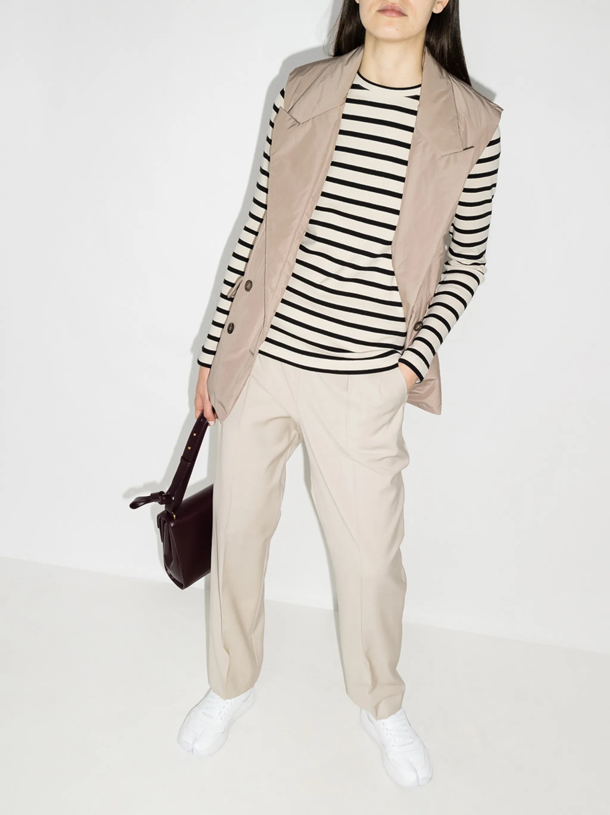 stripe-pattern long-sleeve T-shirt