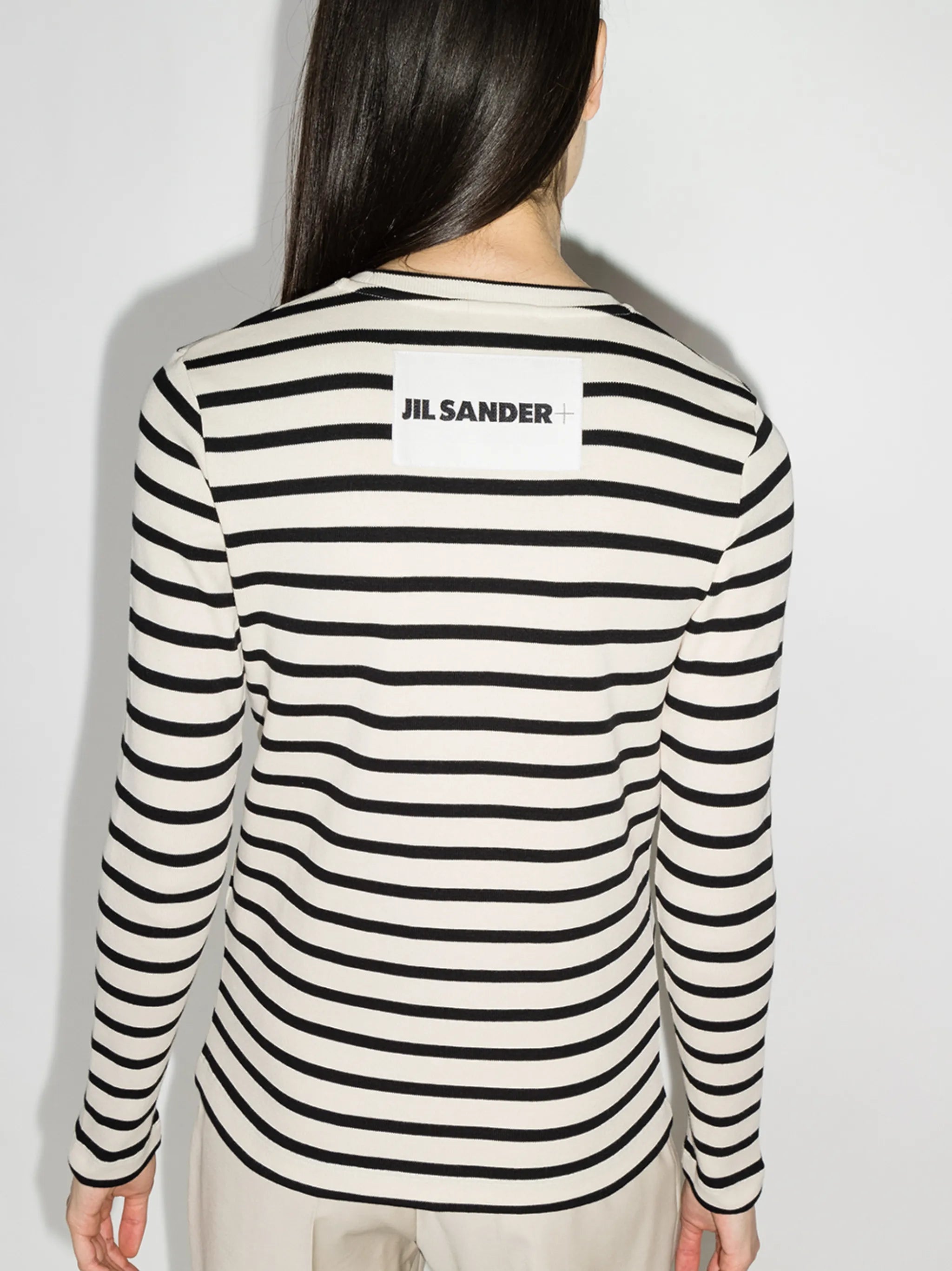 stripe-pattern long-sleeve T-shirt