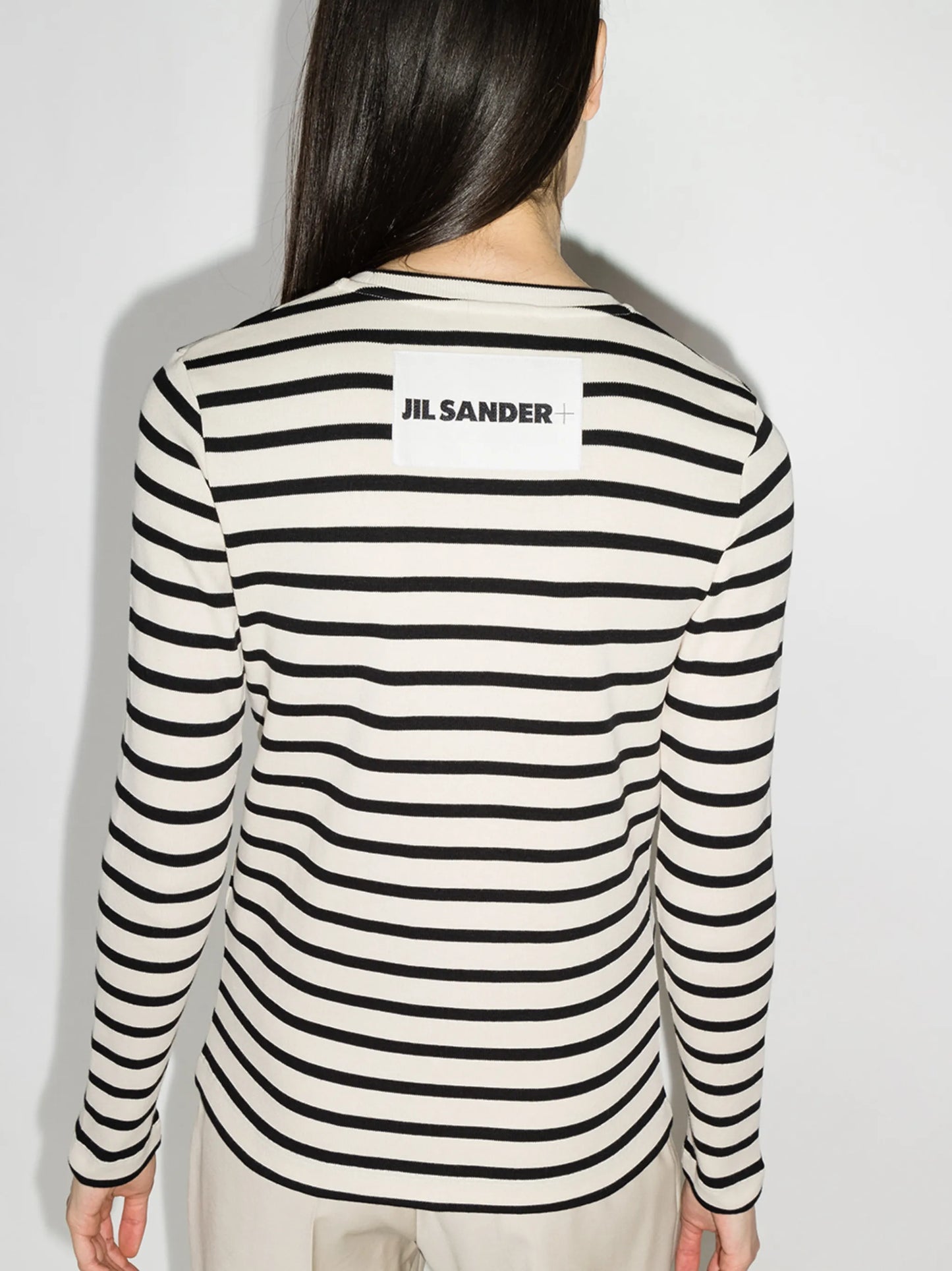 stripe-pattern long-sleeve T-shirt