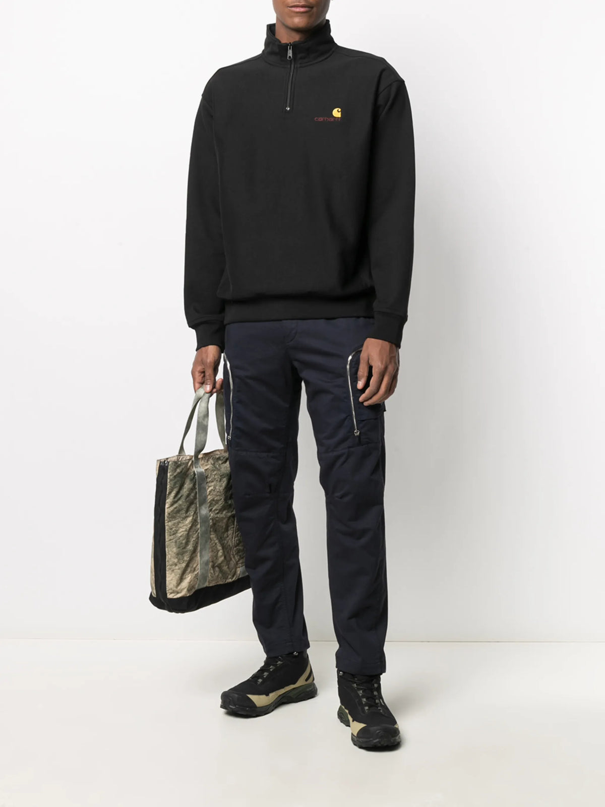 half zip American Script sweatshirt