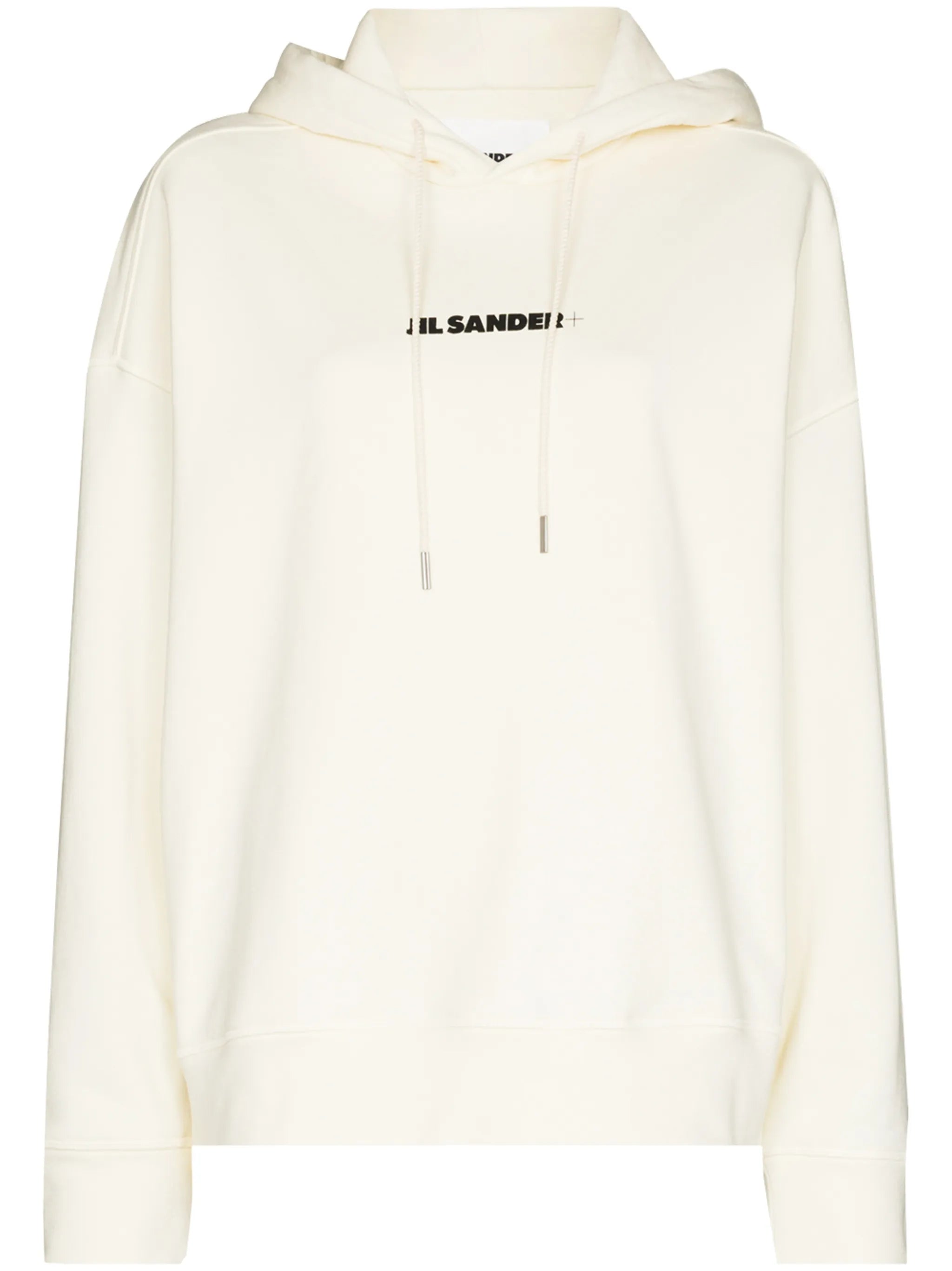 logo print drawstring hoodie