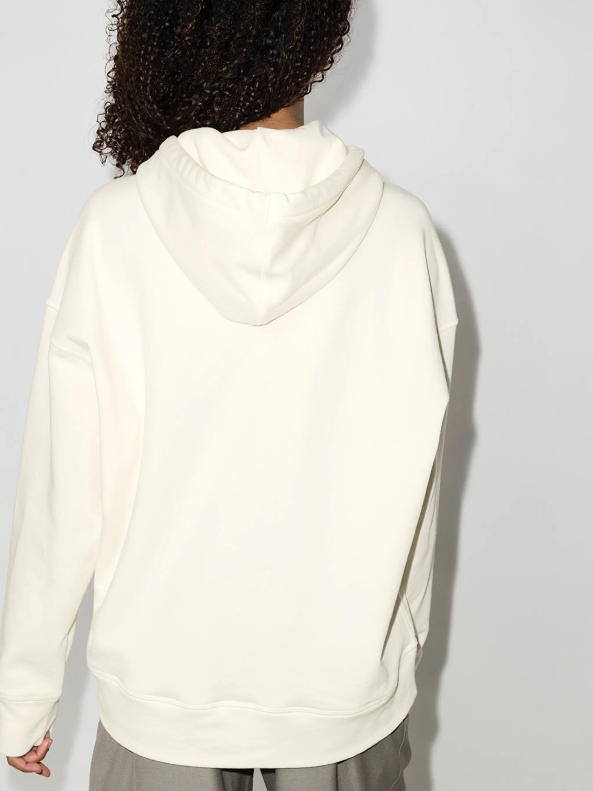 logo print drawstring hoodie