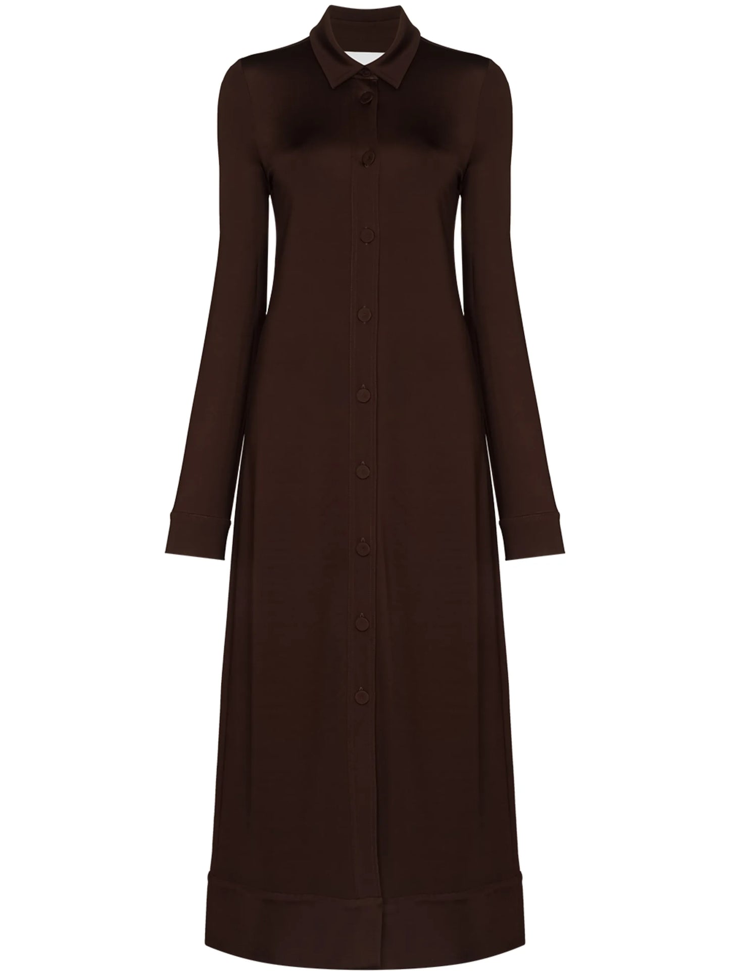 buttoned long-sleeve dress