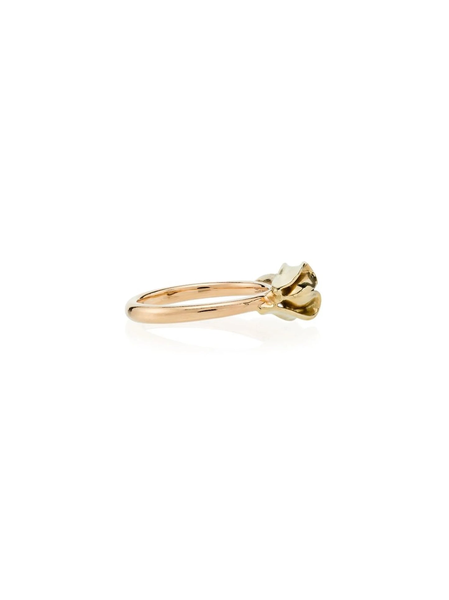 18kt yellow gold banana diamond ring
